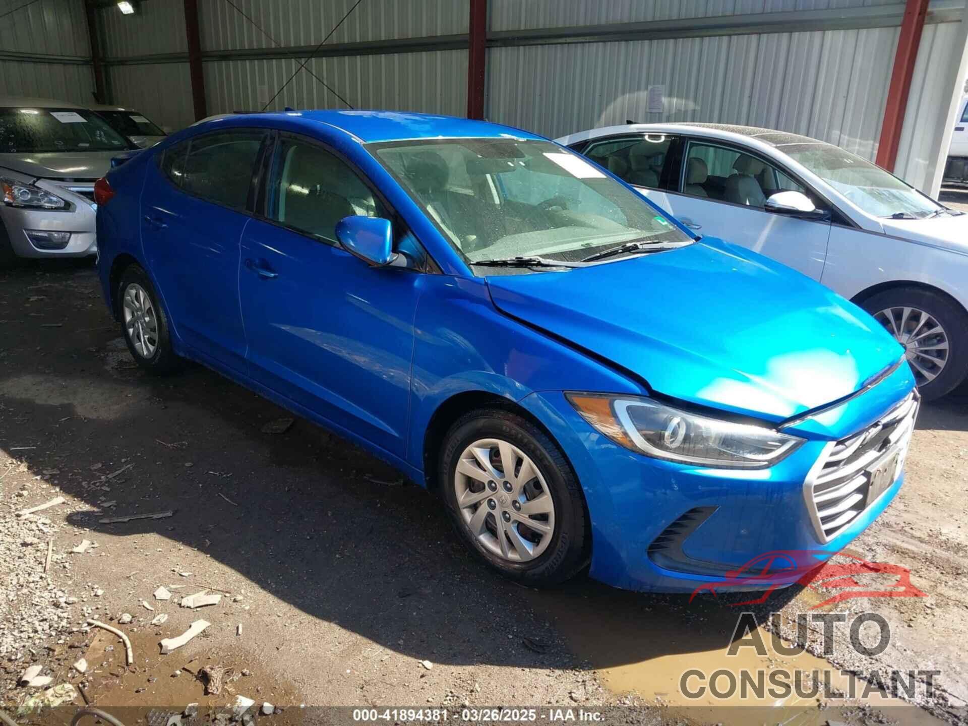 HYUNDAI ELANTRA 2017 - KMHD74LF3HU371934