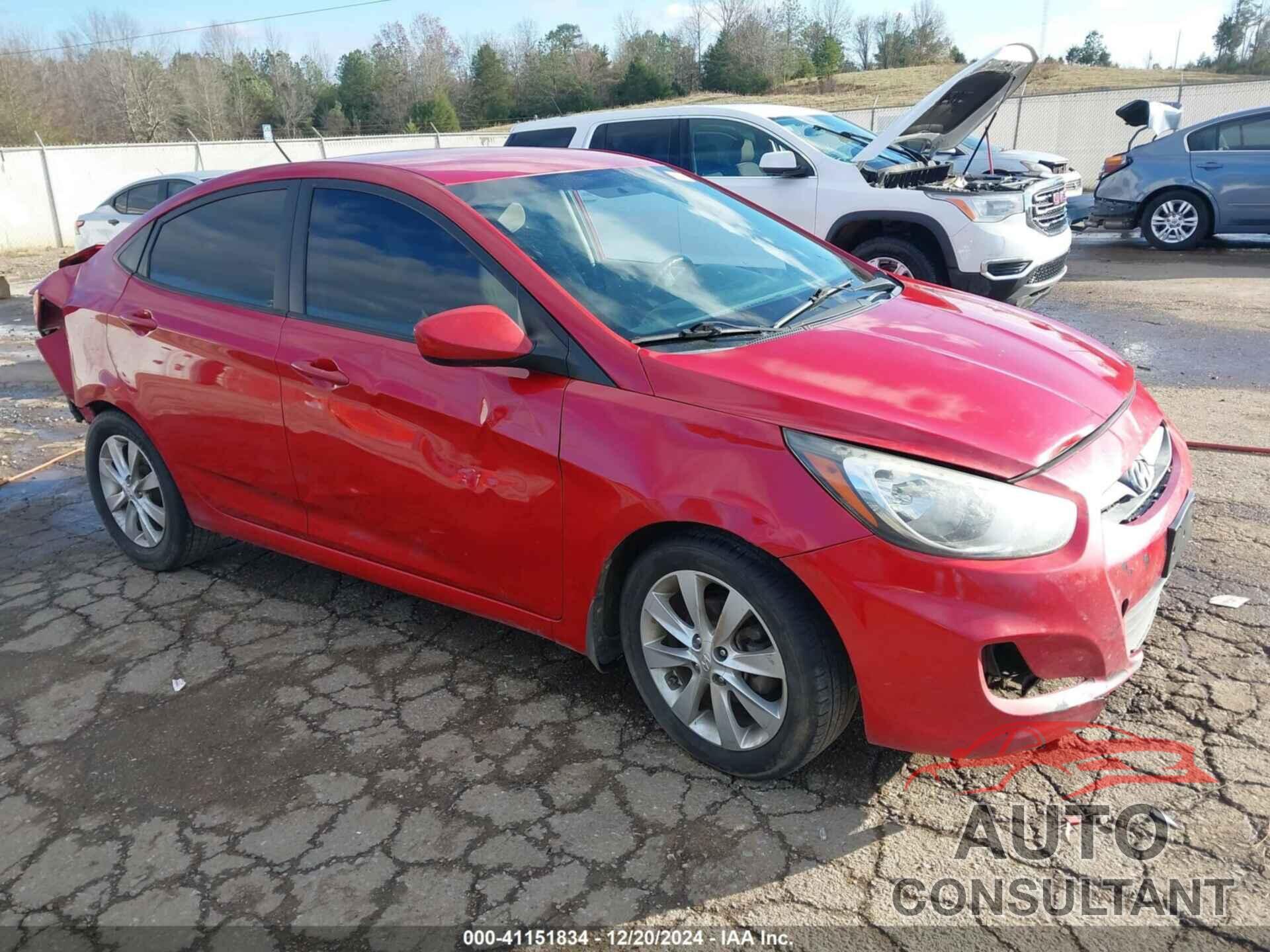 HYUNDAI ACCENT 2013 - KMHCU4AE6DU440186