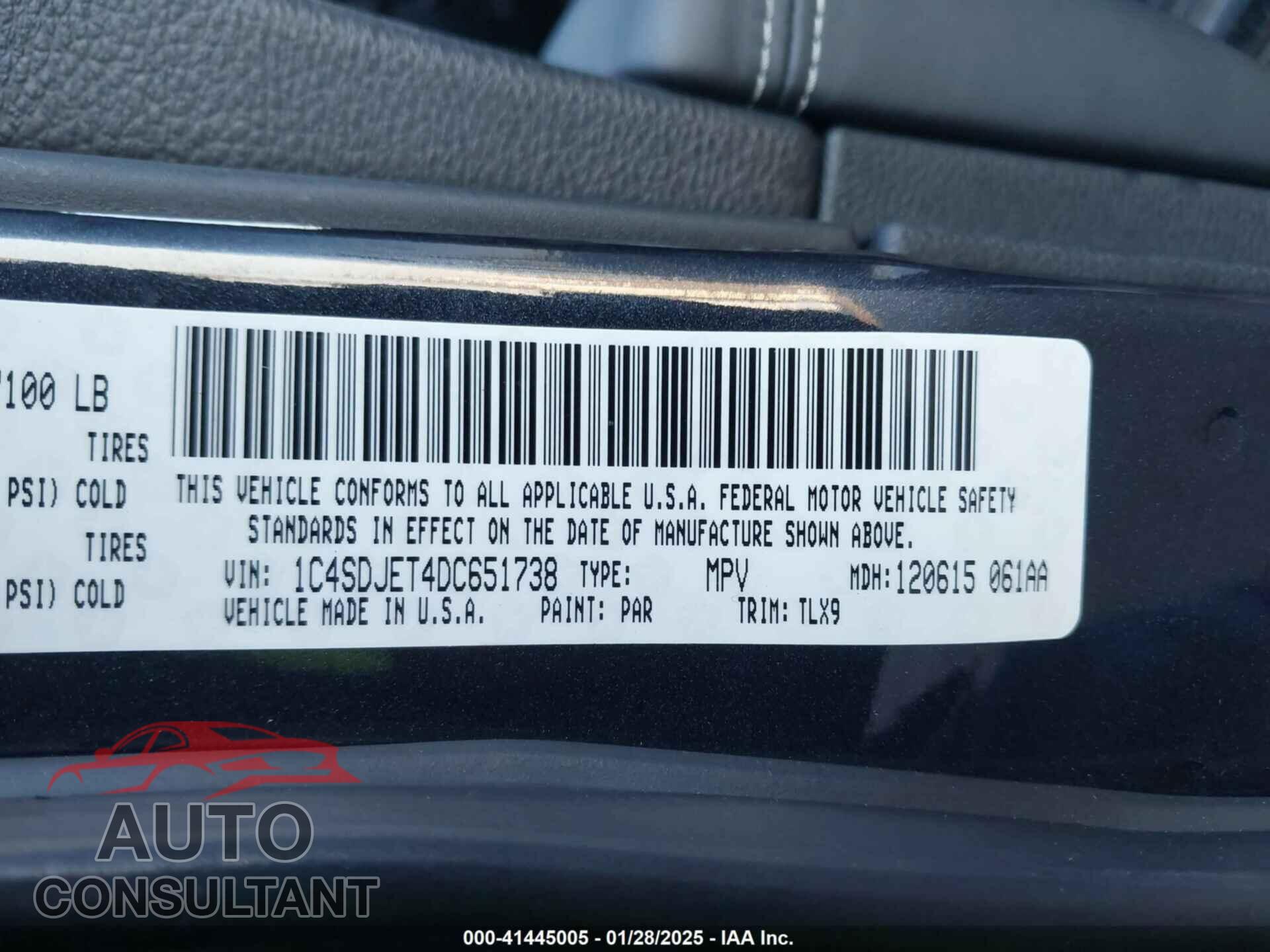 DODGE DURANGO 2013 - 1C4SDJET4DC651738