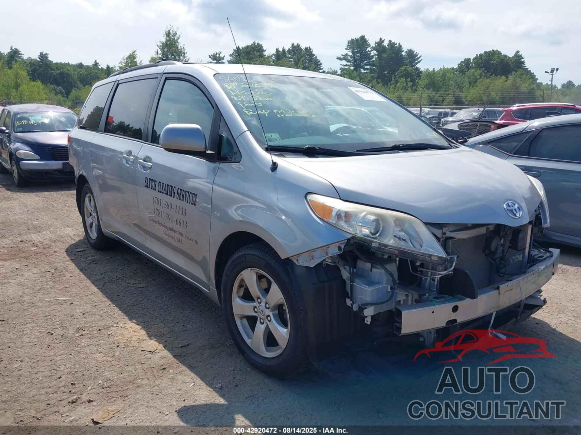 TOYOTA SIENNA 2012 - 5TDKK3DC0CS182857