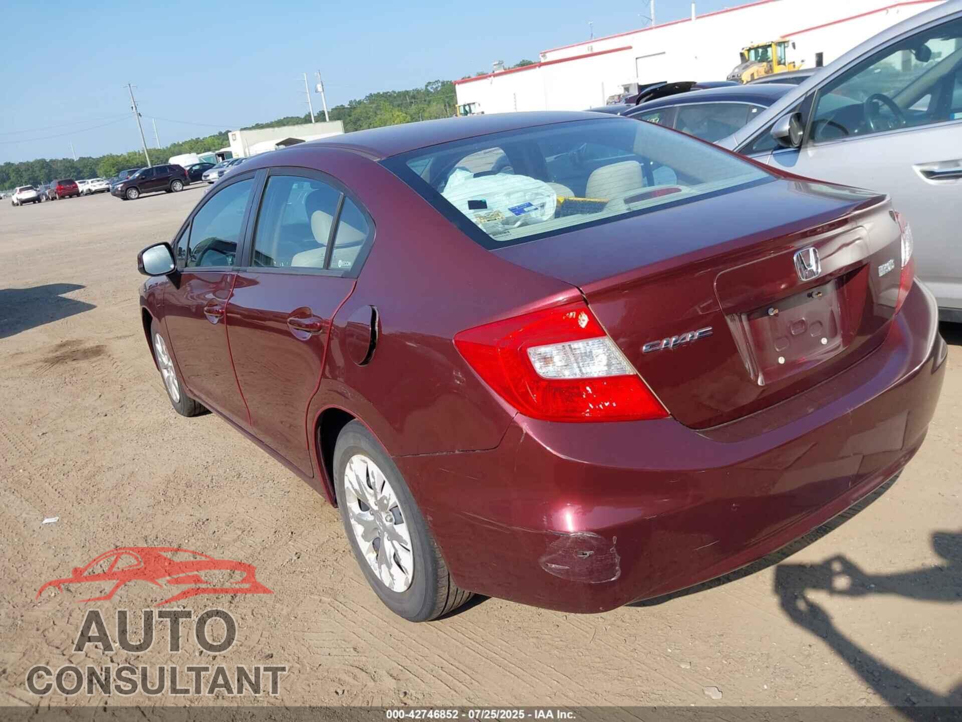HONDA CIVIC 2012 - 19XFB2F58CE330161