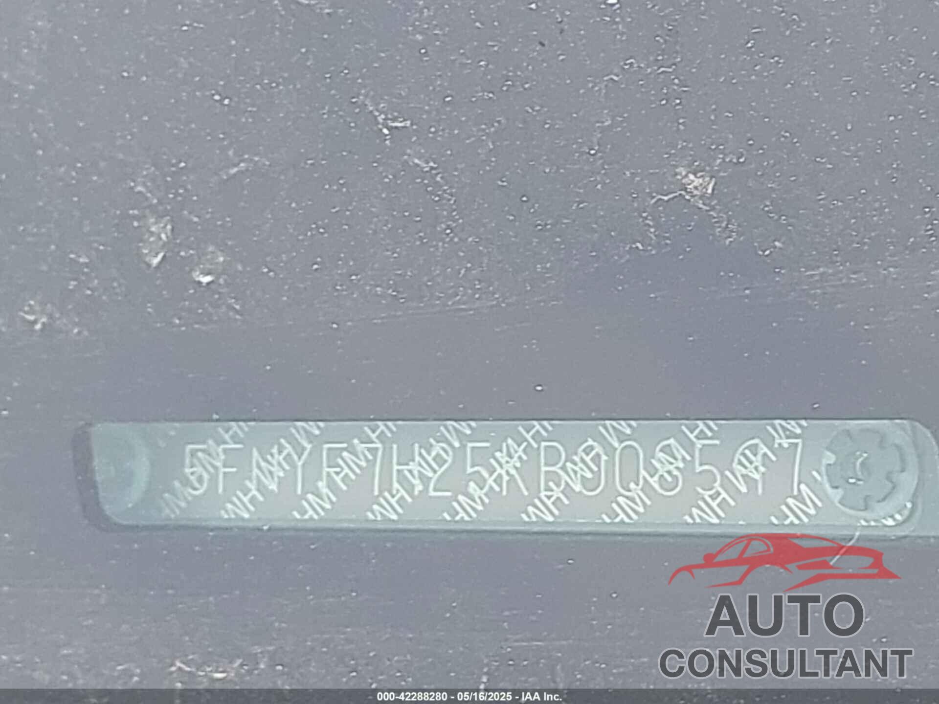 HONDA PASSPORT 2019 - 5FNYF7H25KB008597