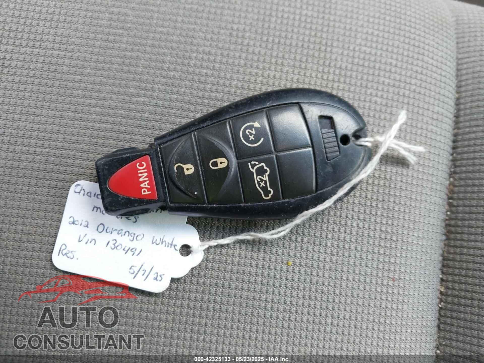 DODGE DURANGO 2012 - 1C4RDJDG8CC130491