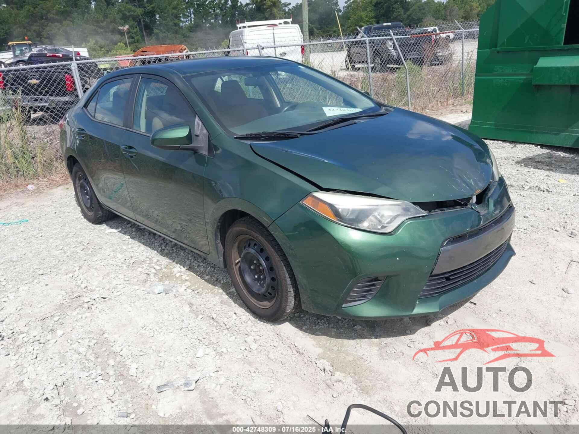 TOYOTA COROLLA 2015 - 2T1BURHE9FC378625