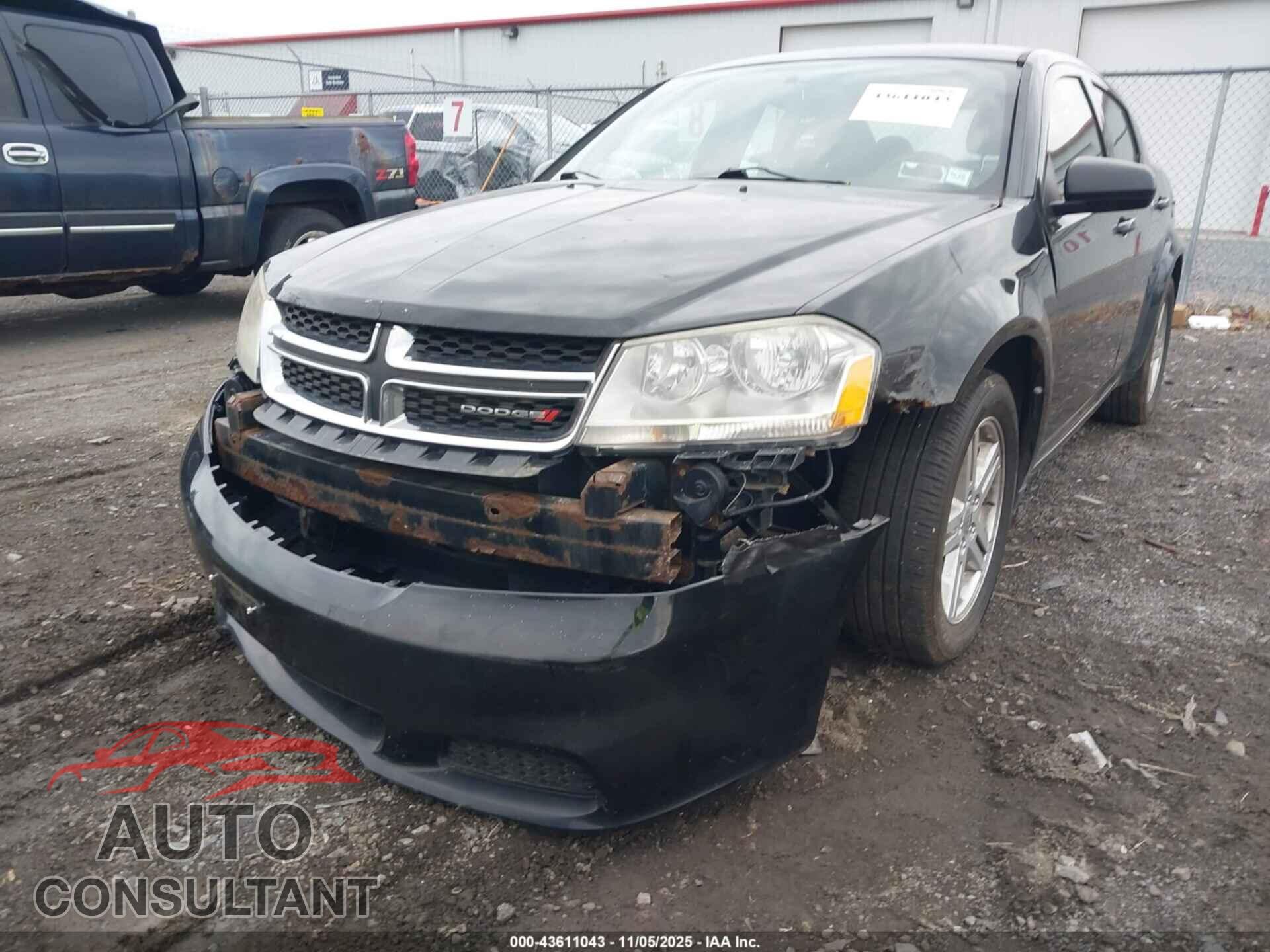 DODGE AVENGER 2012 - 1C3CDZCB2CN201395