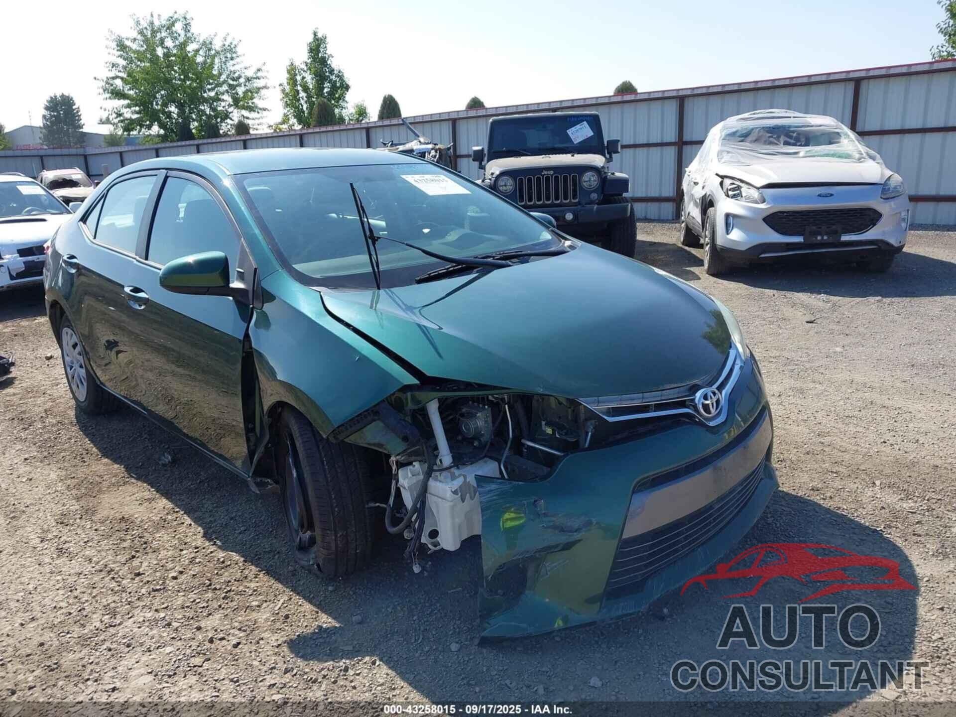 TOYOTA COROLLA 2016 - 2T1BURHE0GC561378