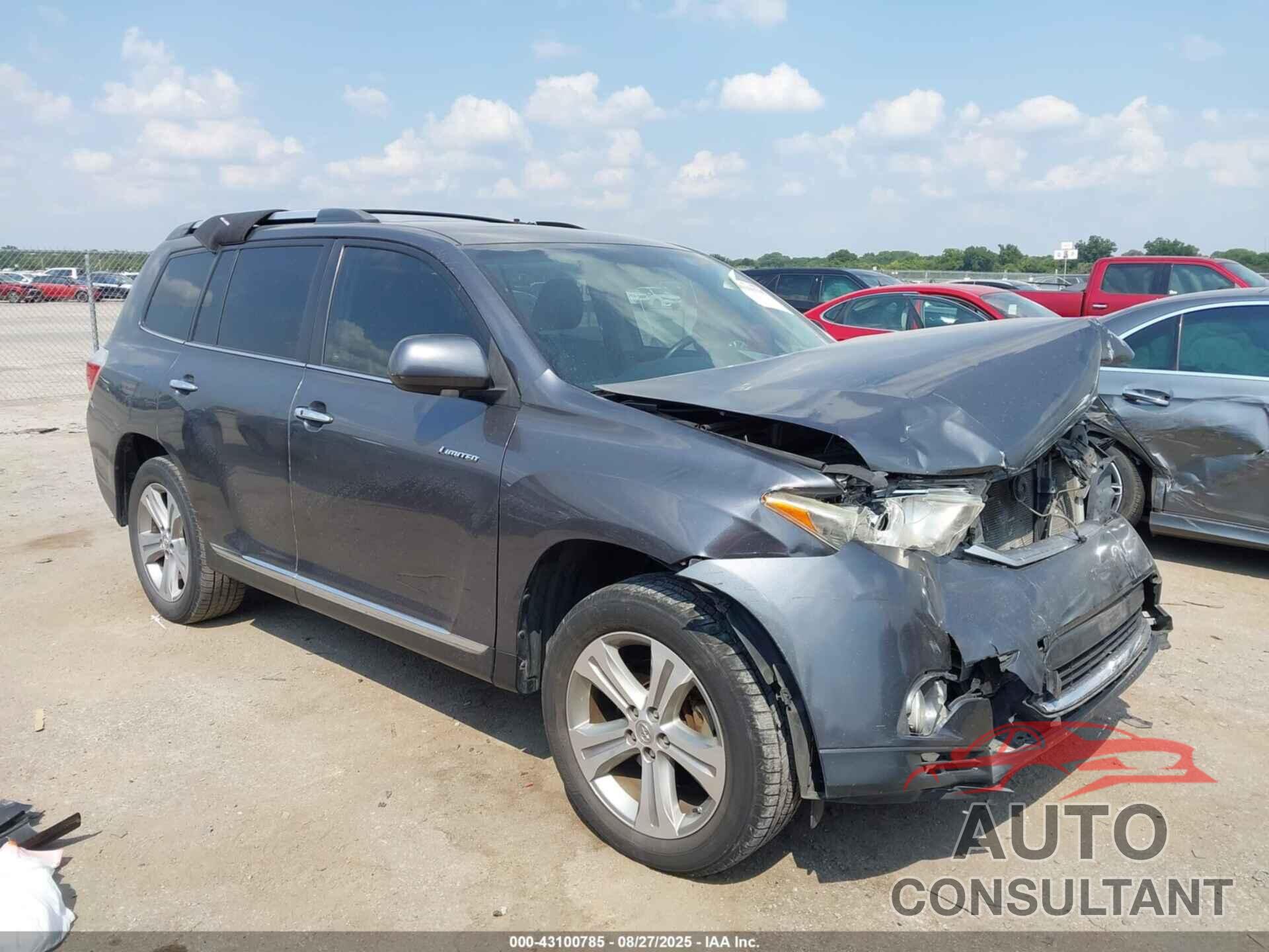 TOYOTA HIGHLANDER 2013 - 5TDYK3EH9DS133856