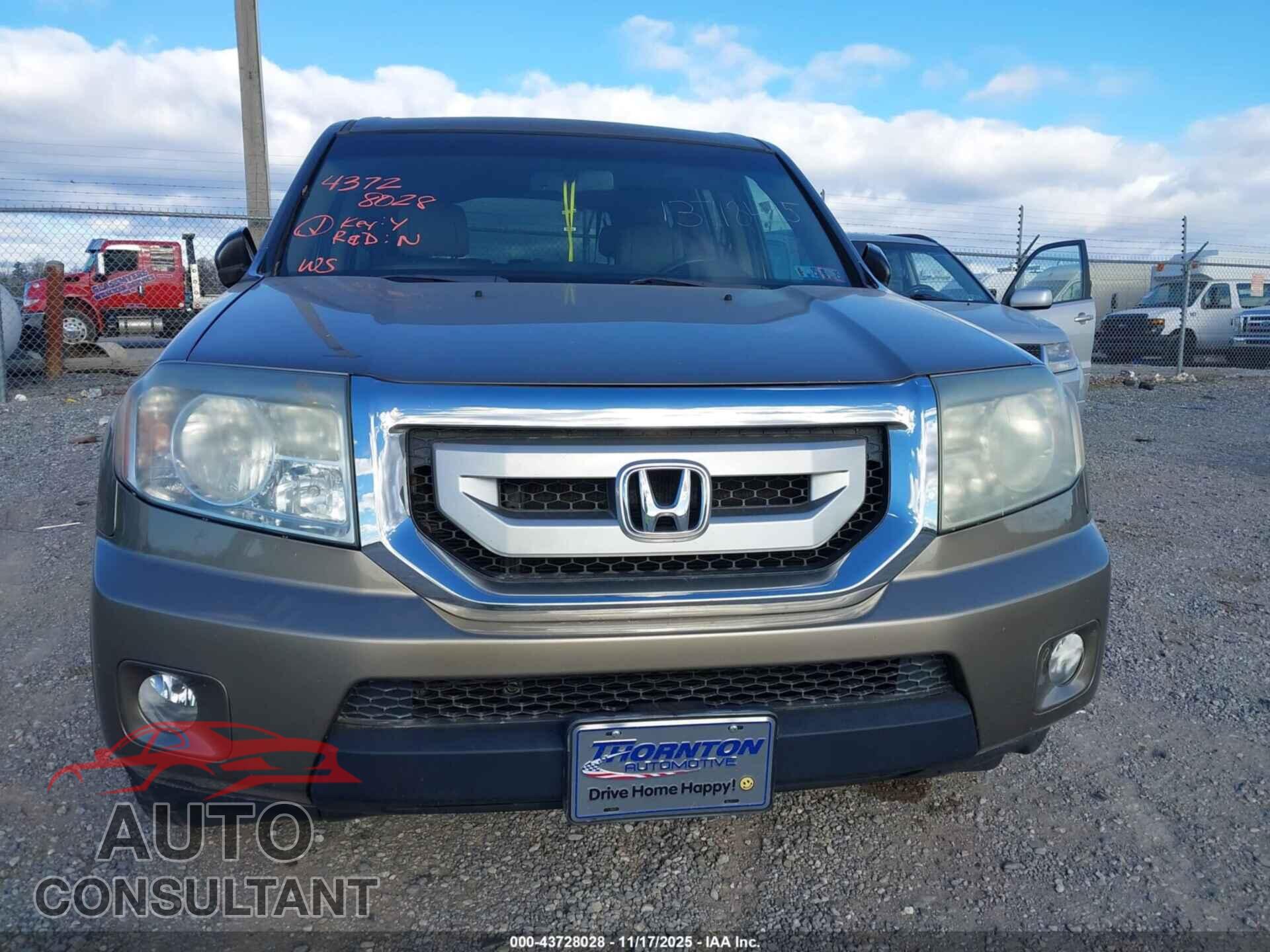 HONDA PILOT 2011 - 5FNYF4H61BB050394