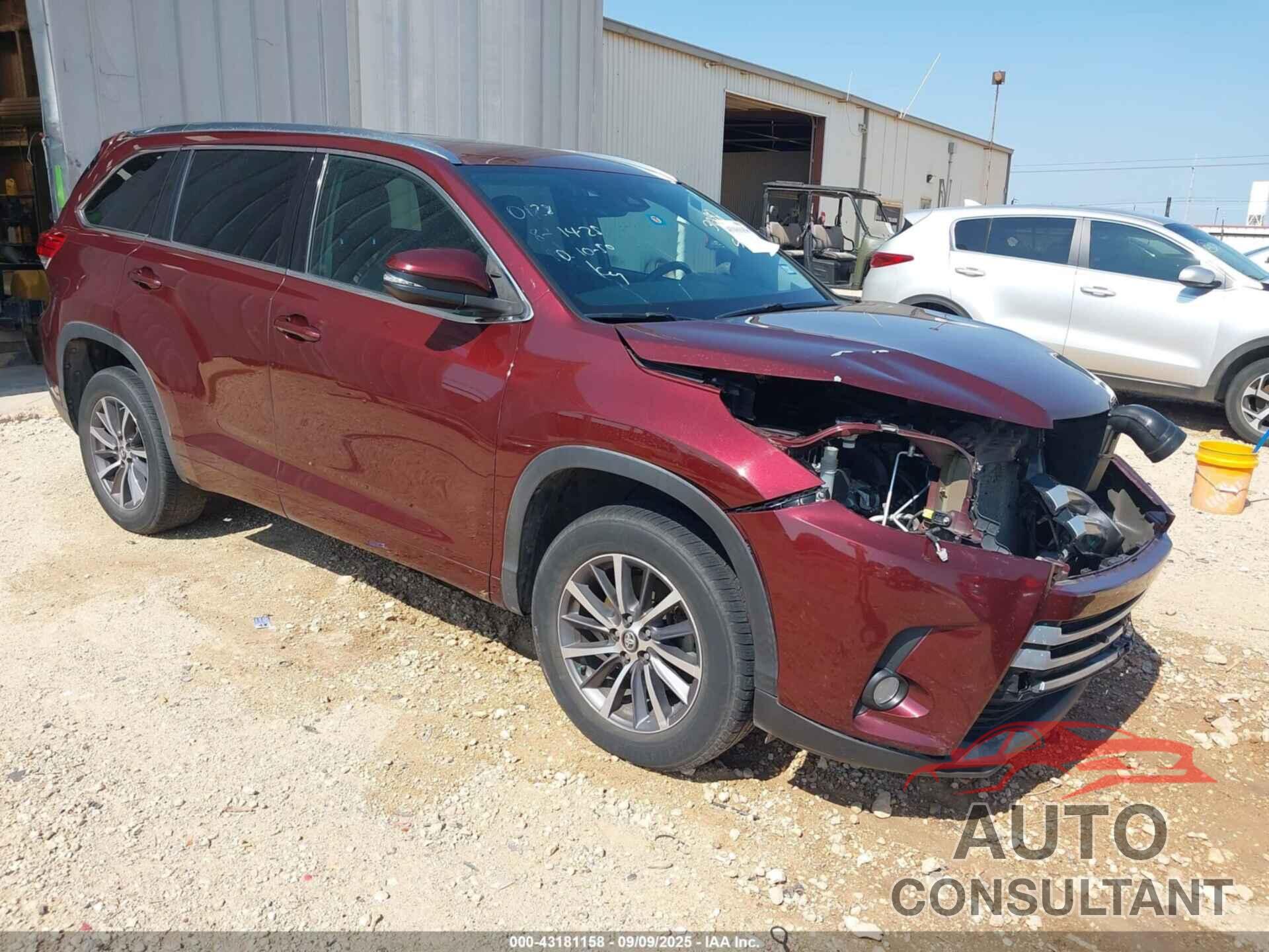 TOYOTA HIGHLANDER 2018 - 5TDKZRFH4JS250128