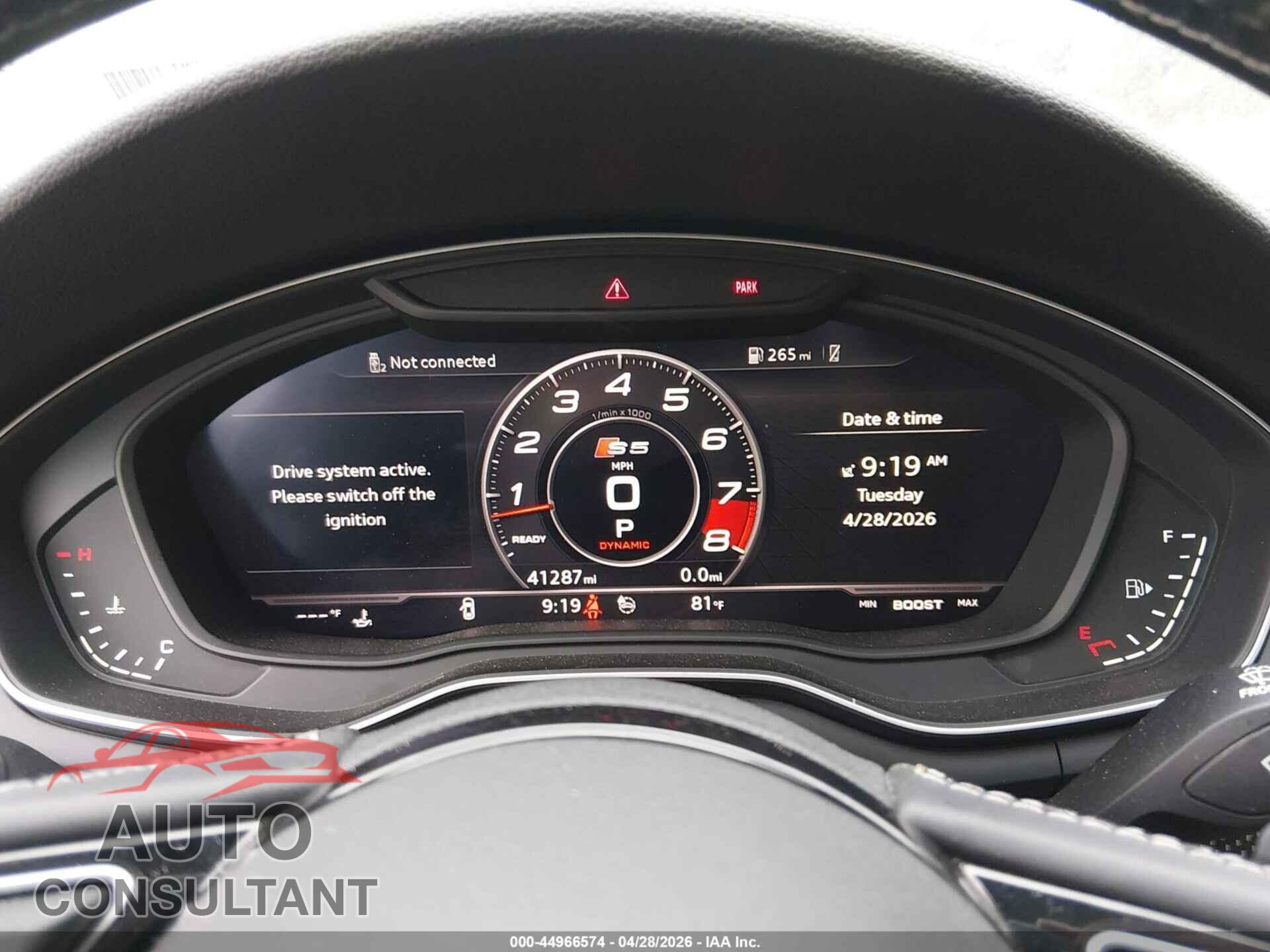 AUDI S5 2018 - WAUC4CF57JA135488