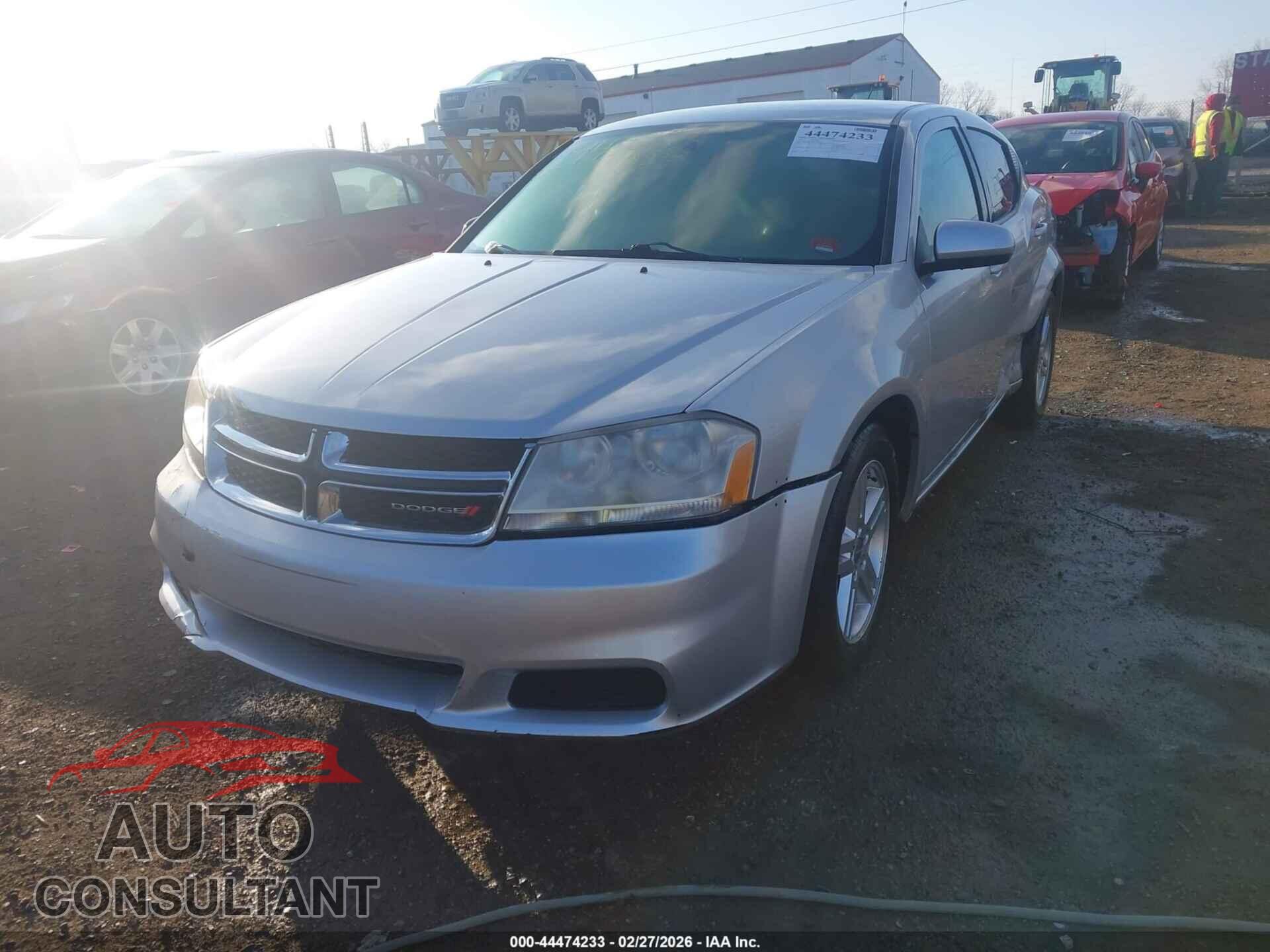 DODGE AVENGER 2012 - 1C3CDZCB8CN240475