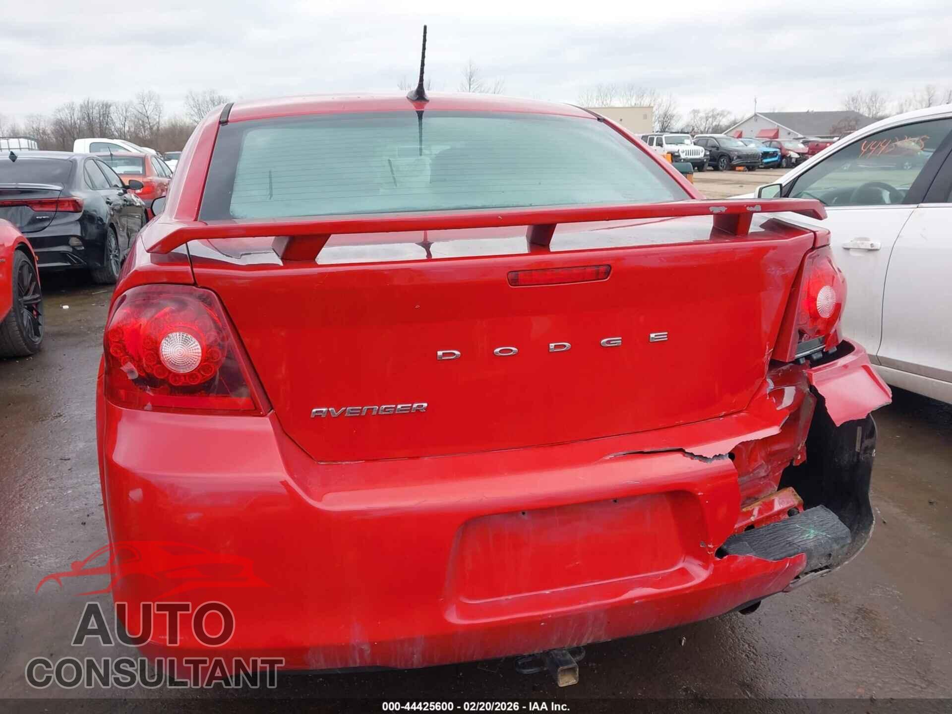 DODGE AVENGER 2013 - 1C3CDZAB9DN665207