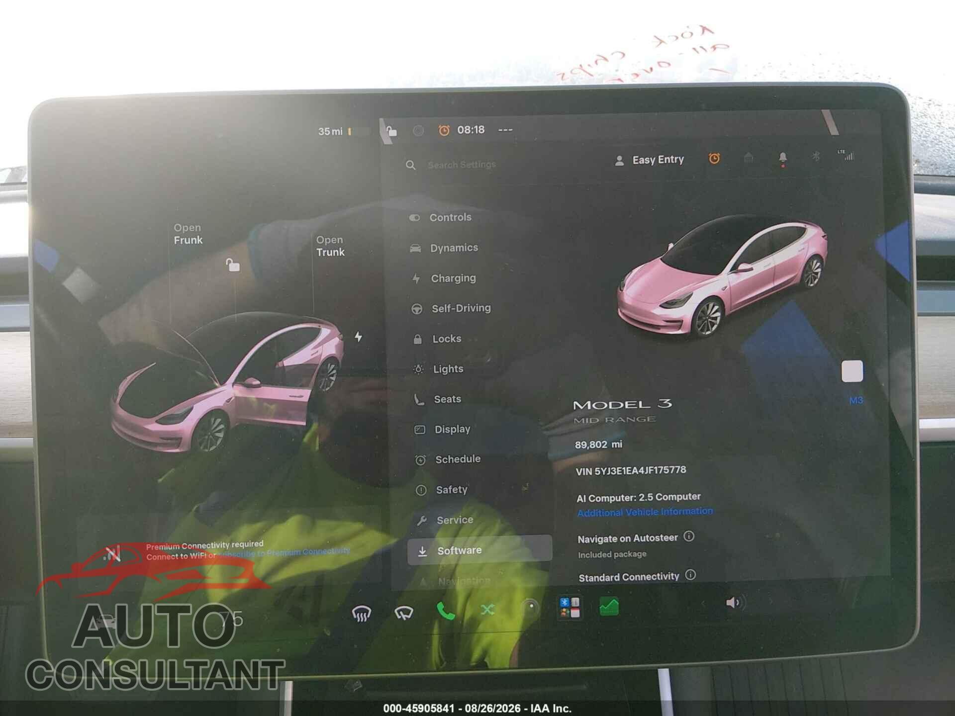 TESLA MODEL 3 2018 - 5YJ3E1EA4JF175778
