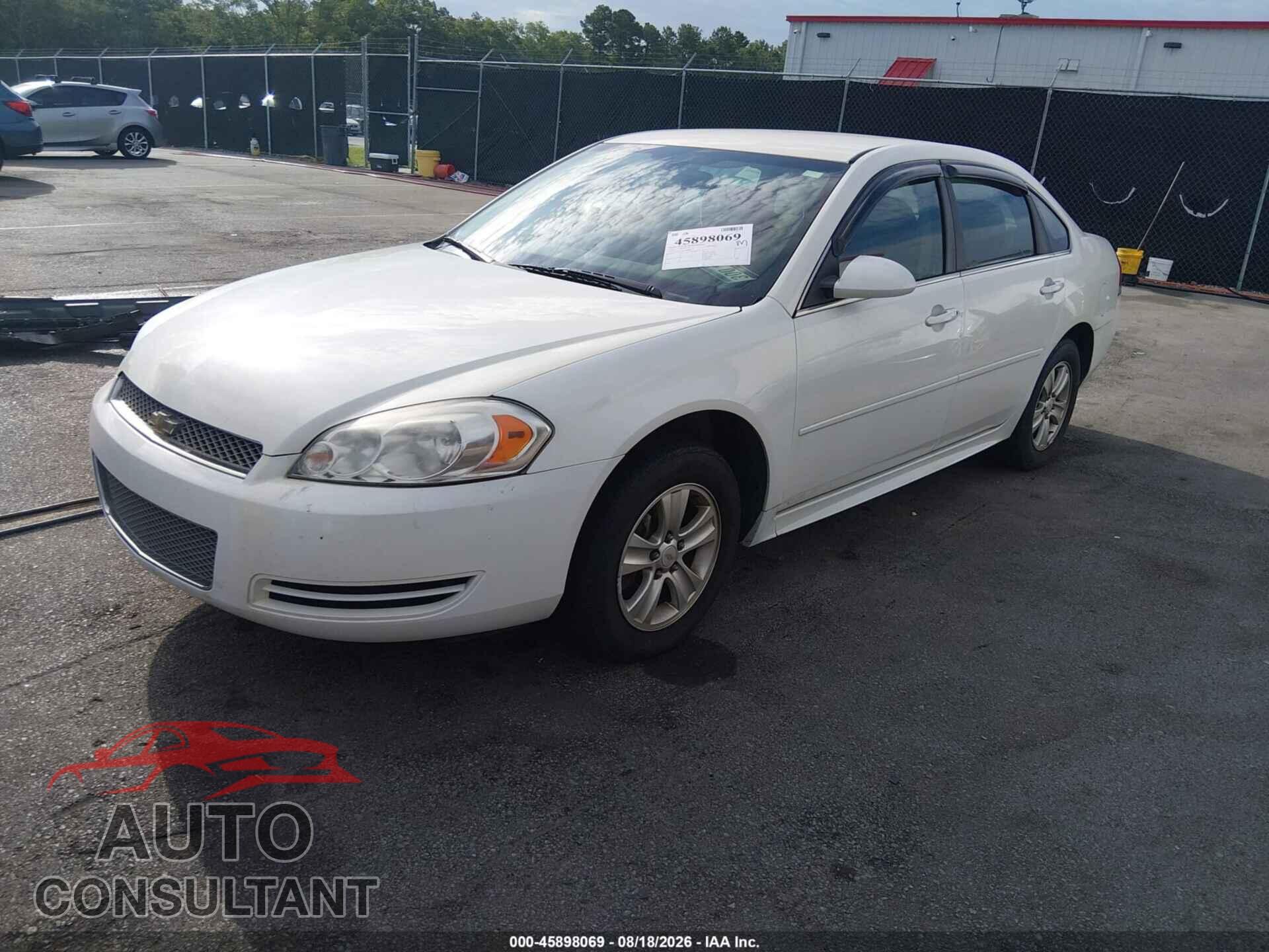 CHEVROLET IMPALA 2012 - 2G1WF5E34C1226987