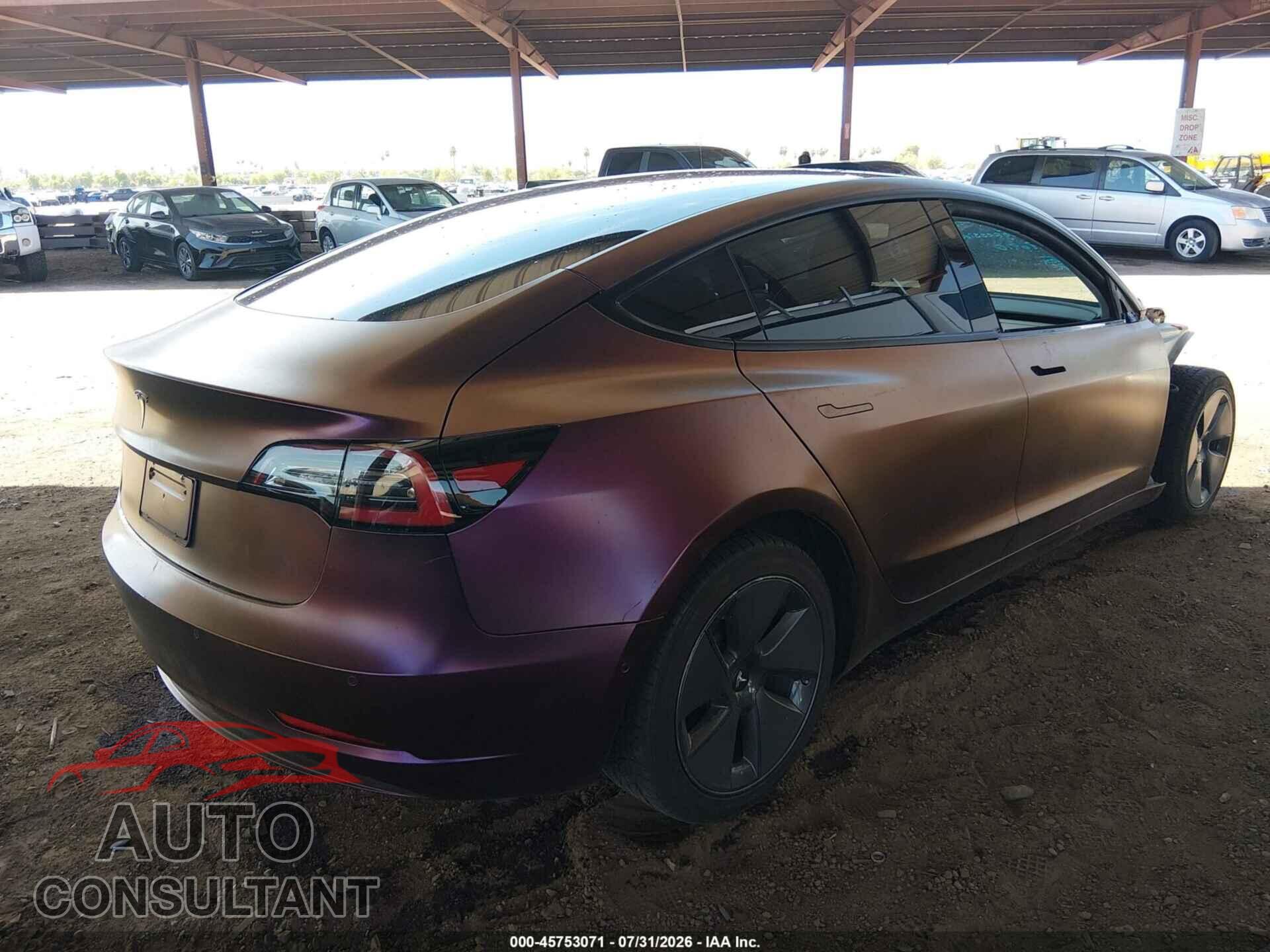 TESLA MODEL 3 2022 - 5YJ3E1EA5NF296910