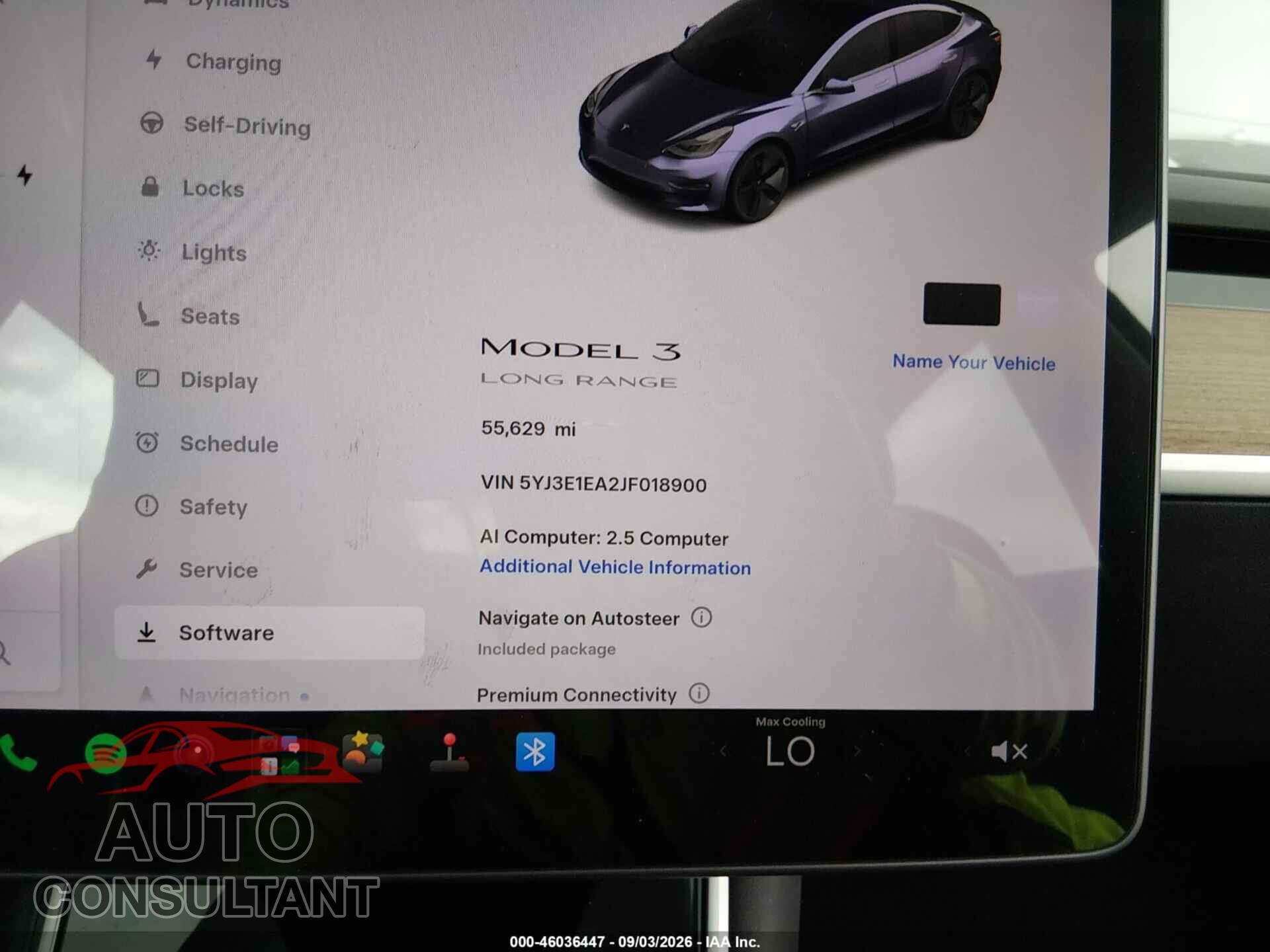 TESLA MODEL 3 2018 - 5YJ3E1EA2JF018900