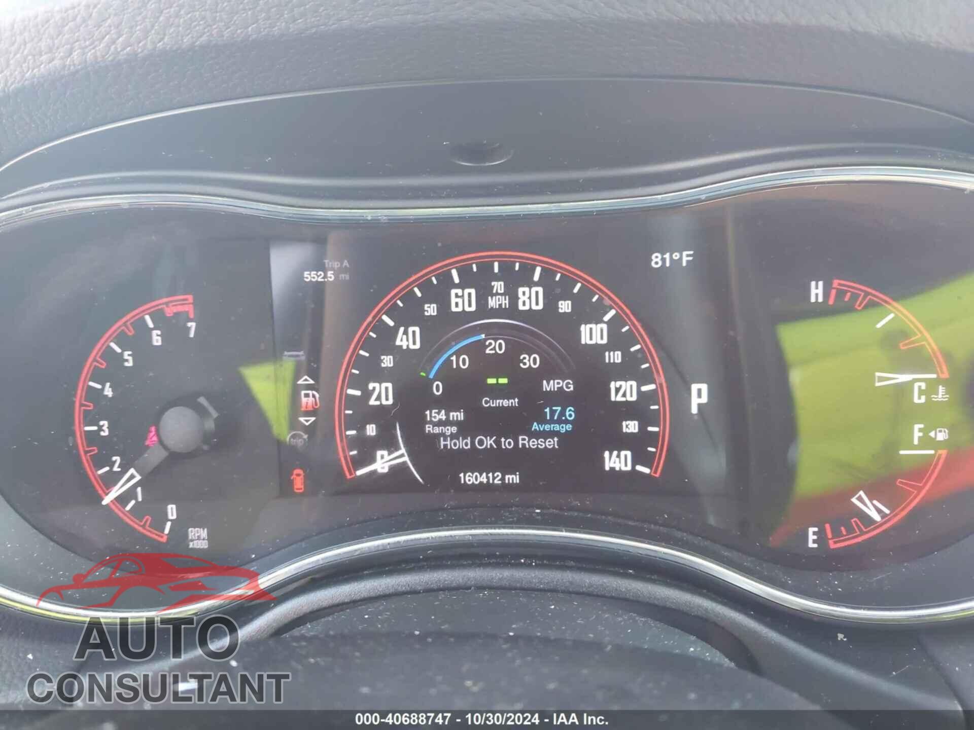 DODGE DURANGO 2015 - 1C4RDJAGXFC244825