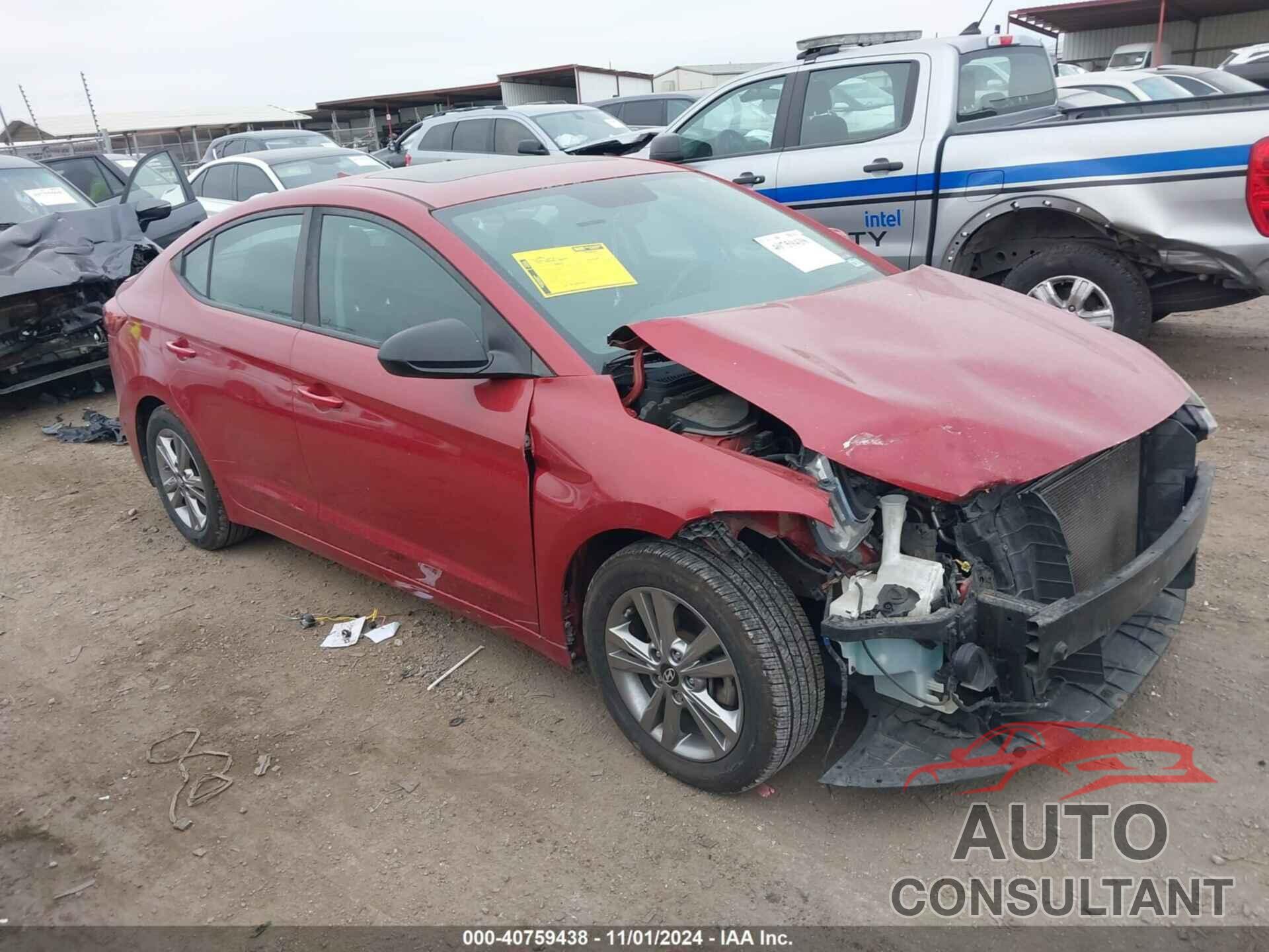 HYUNDAI ELANTRA 2017 - KMHD84LF9HU358408