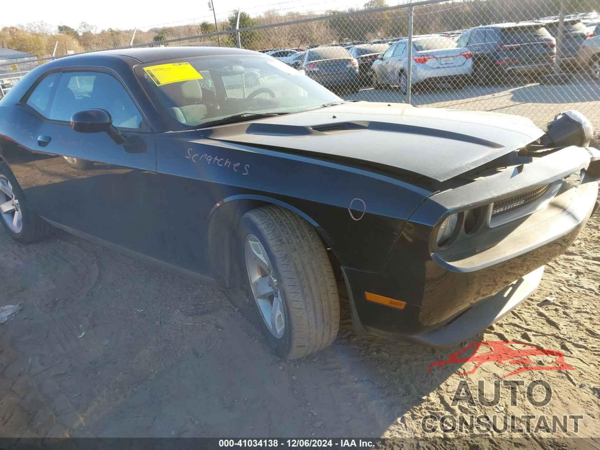 DODGE CHALLENGER 2012 - 2C3CDYAGXCH186601