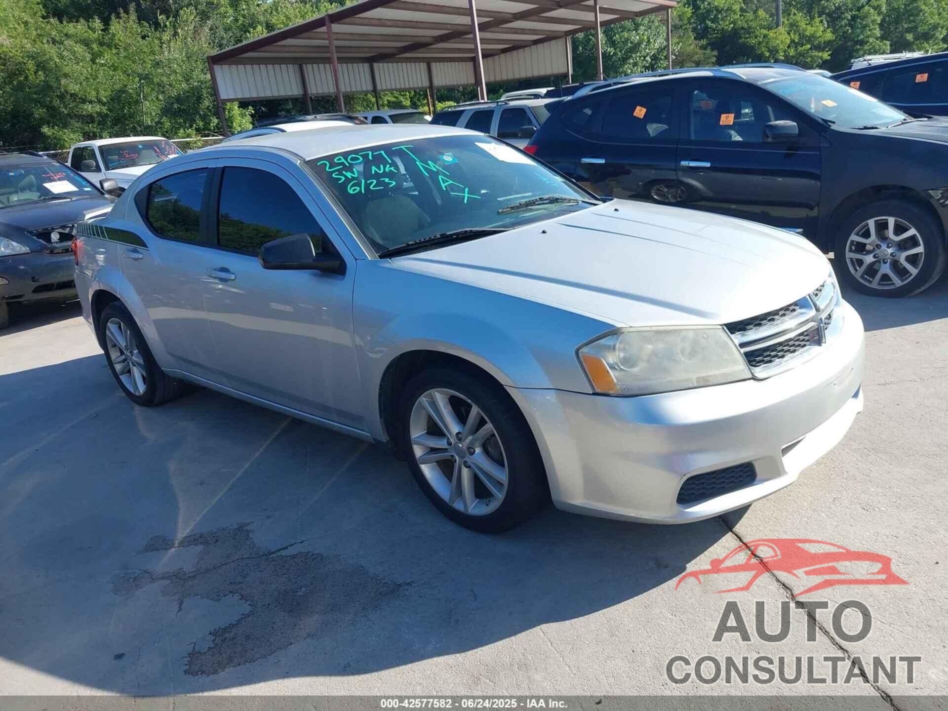 DODGE AVENGER 2012 - 1C3CDZAG1CN290777