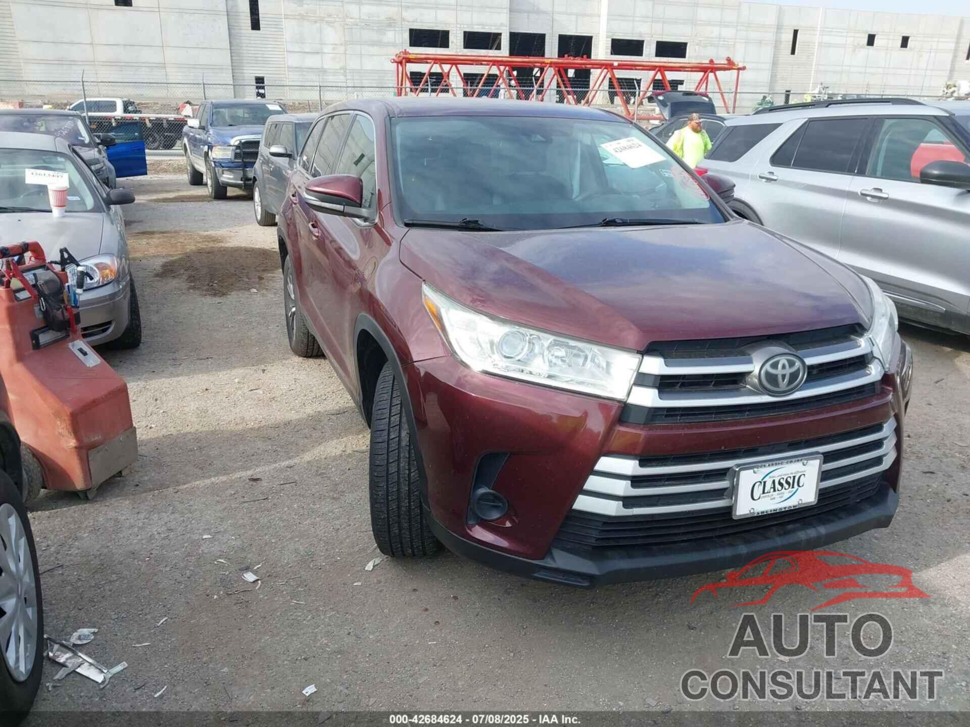 TOYOTA HIGHLANDER 2019 - 5TDZARFHXKS058073
