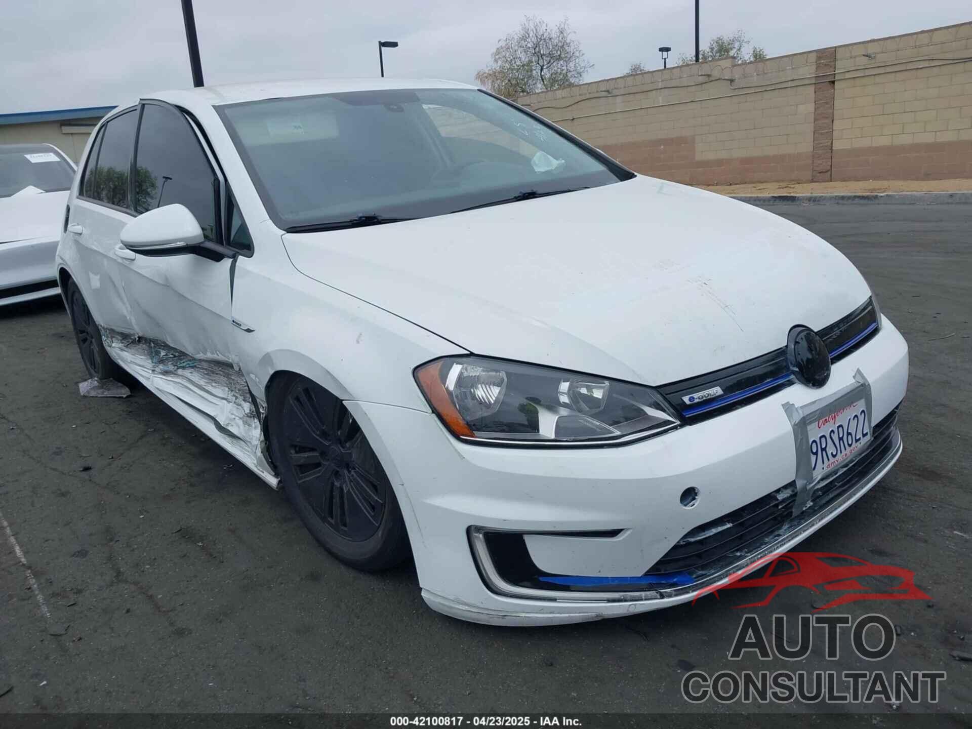 VOLKSWAGEN E-GOLF 2016 - WVWKP7AU2GW915504