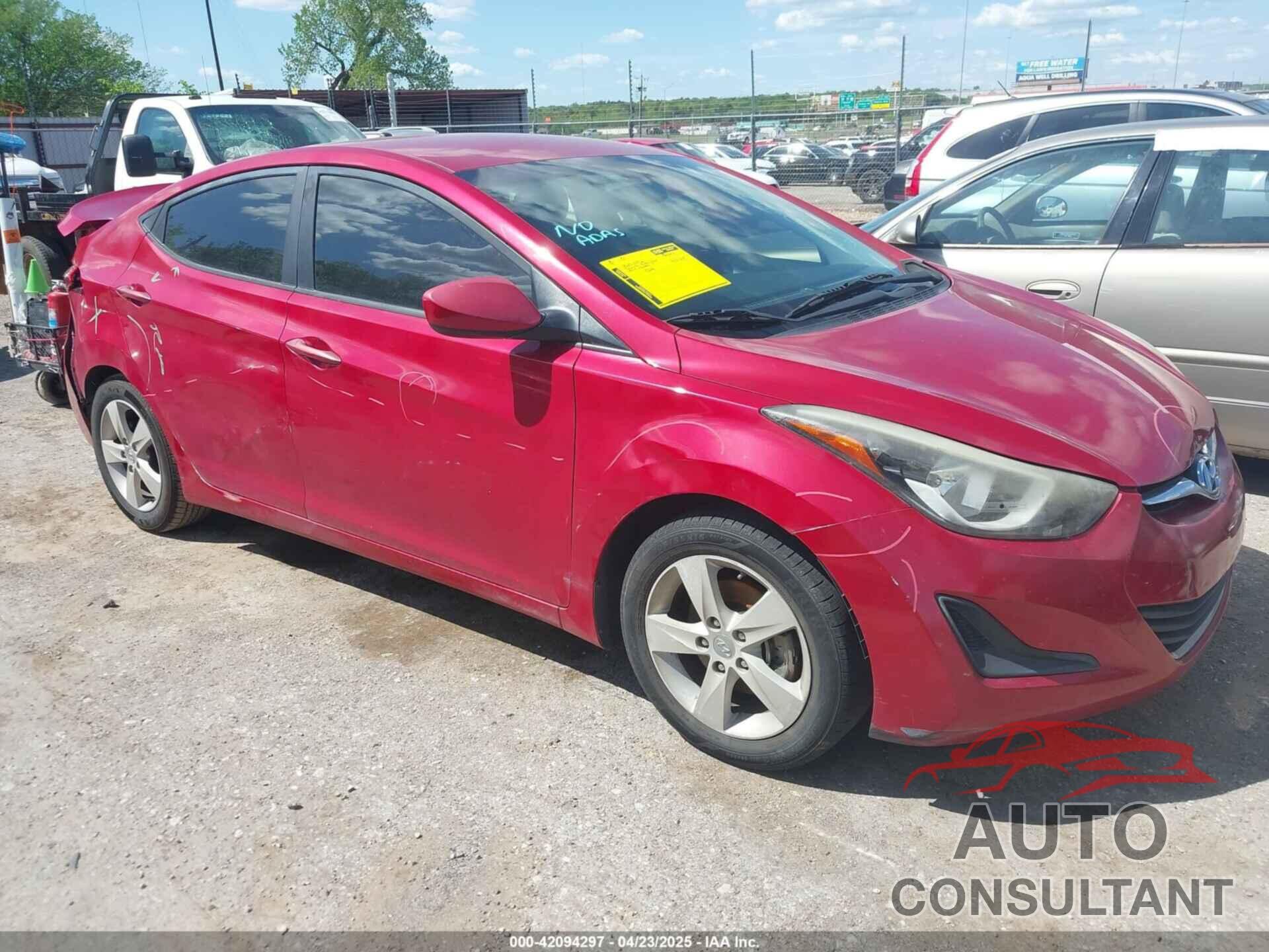 HYUNDAI ELANTRA 2014 - KMHDH4AE3EU161207