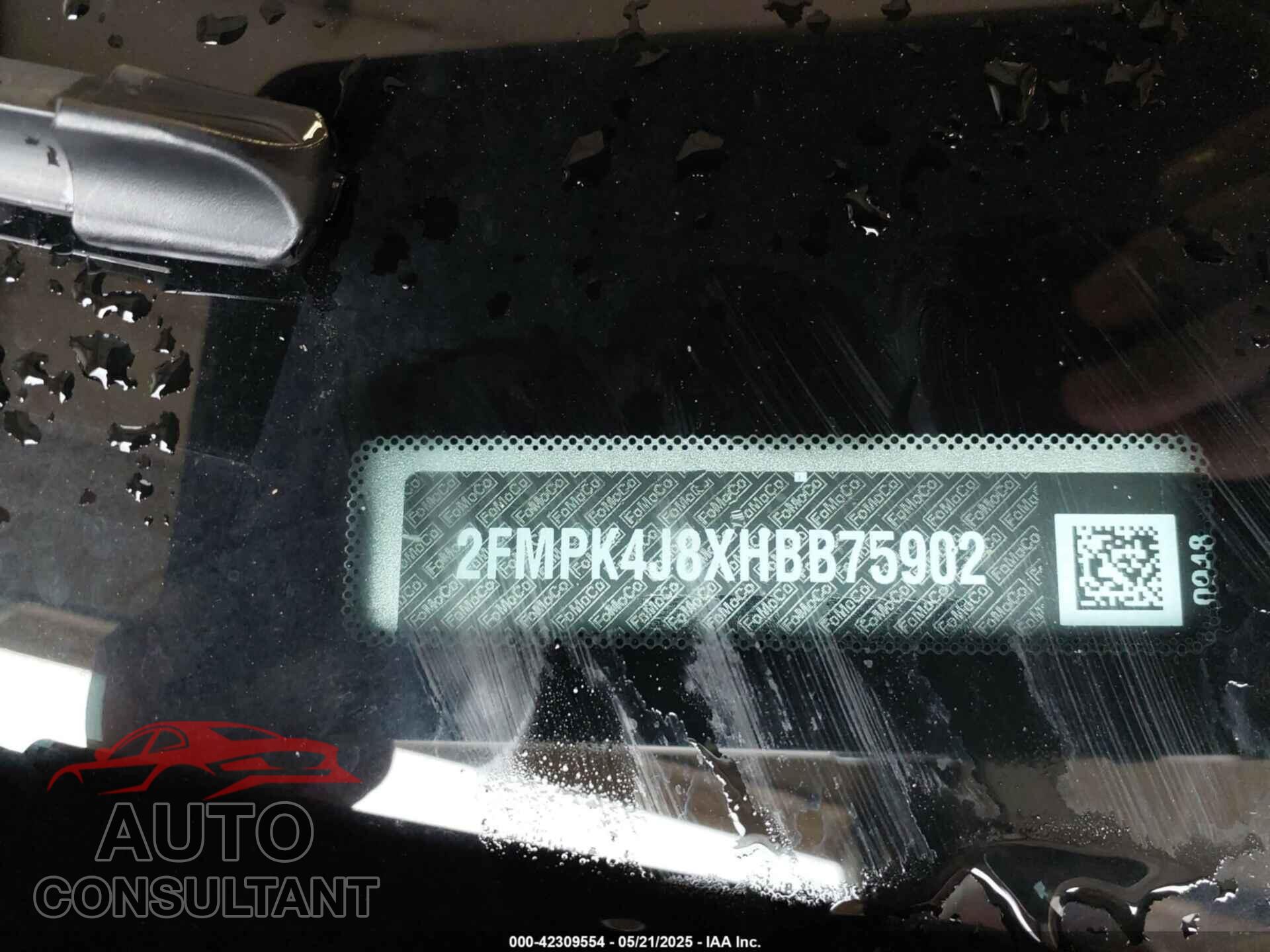 FORD EDGE 2017 - 2FMPK4J8XHBB75902