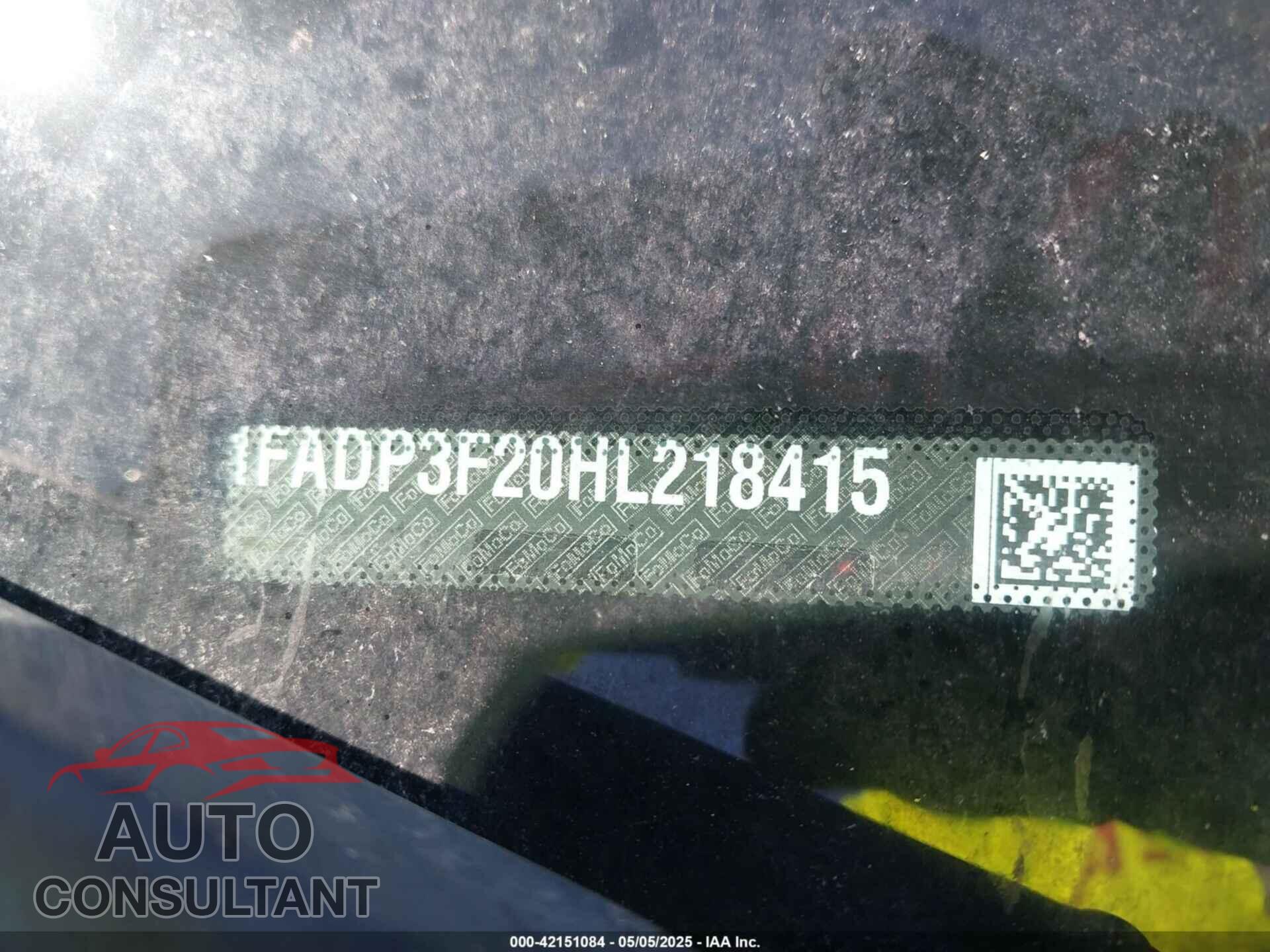FORD FOCUS 2017 - 1FADP3F20HL218415