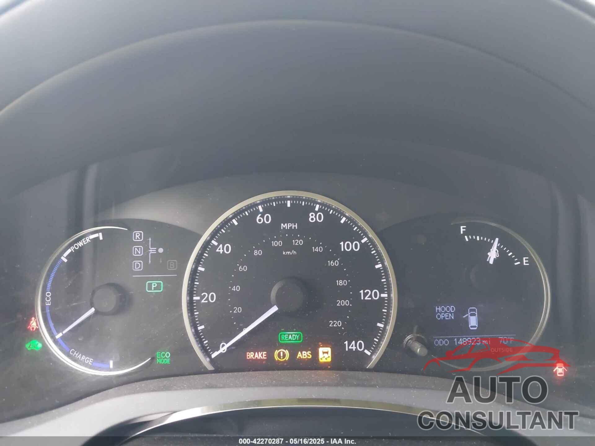 LEXUS CT 200H 2016 - JTHKD5BH4G2263117