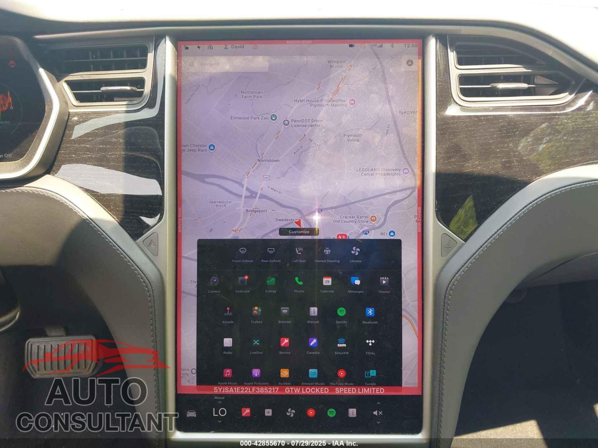 TESLA MODEL S 2020 - 5YJSA1E22LF385217