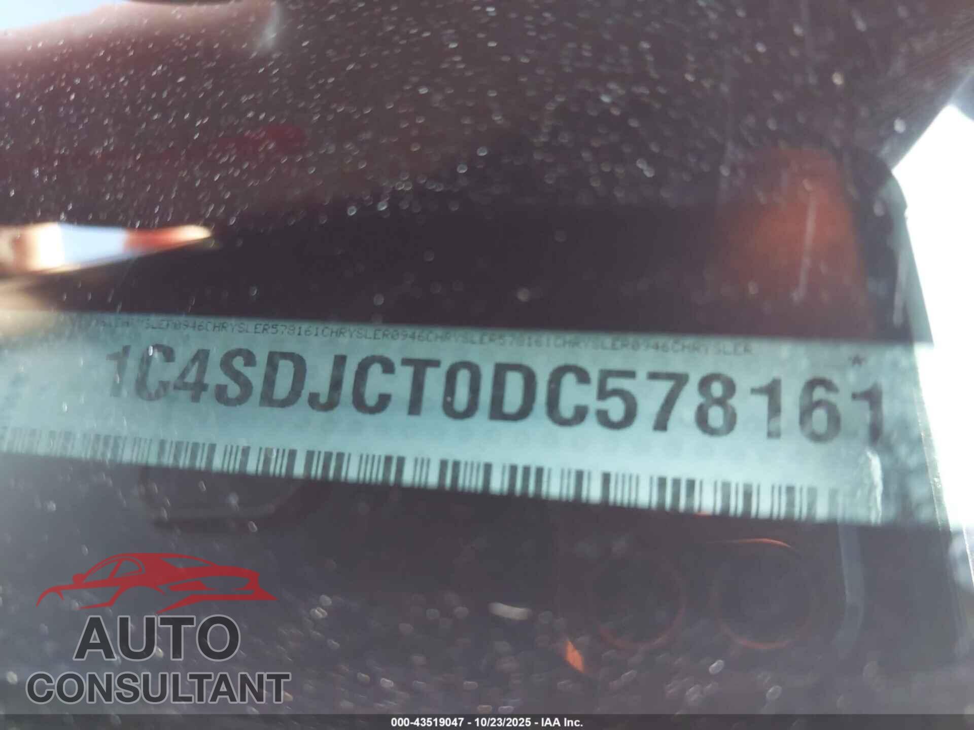 DODGE DURANGO 2013 - 1C4SDJCT0DC578161