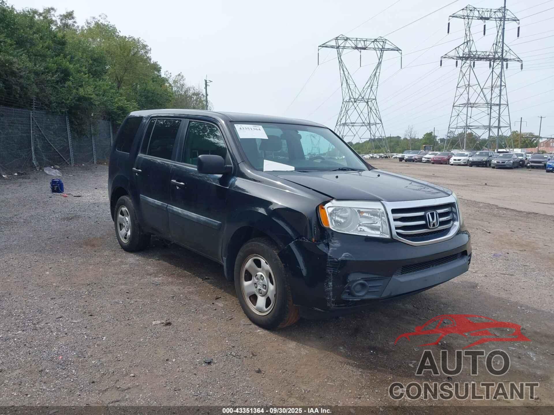 HONDA PILOT 2013 - 5FNYF4H24DB064371