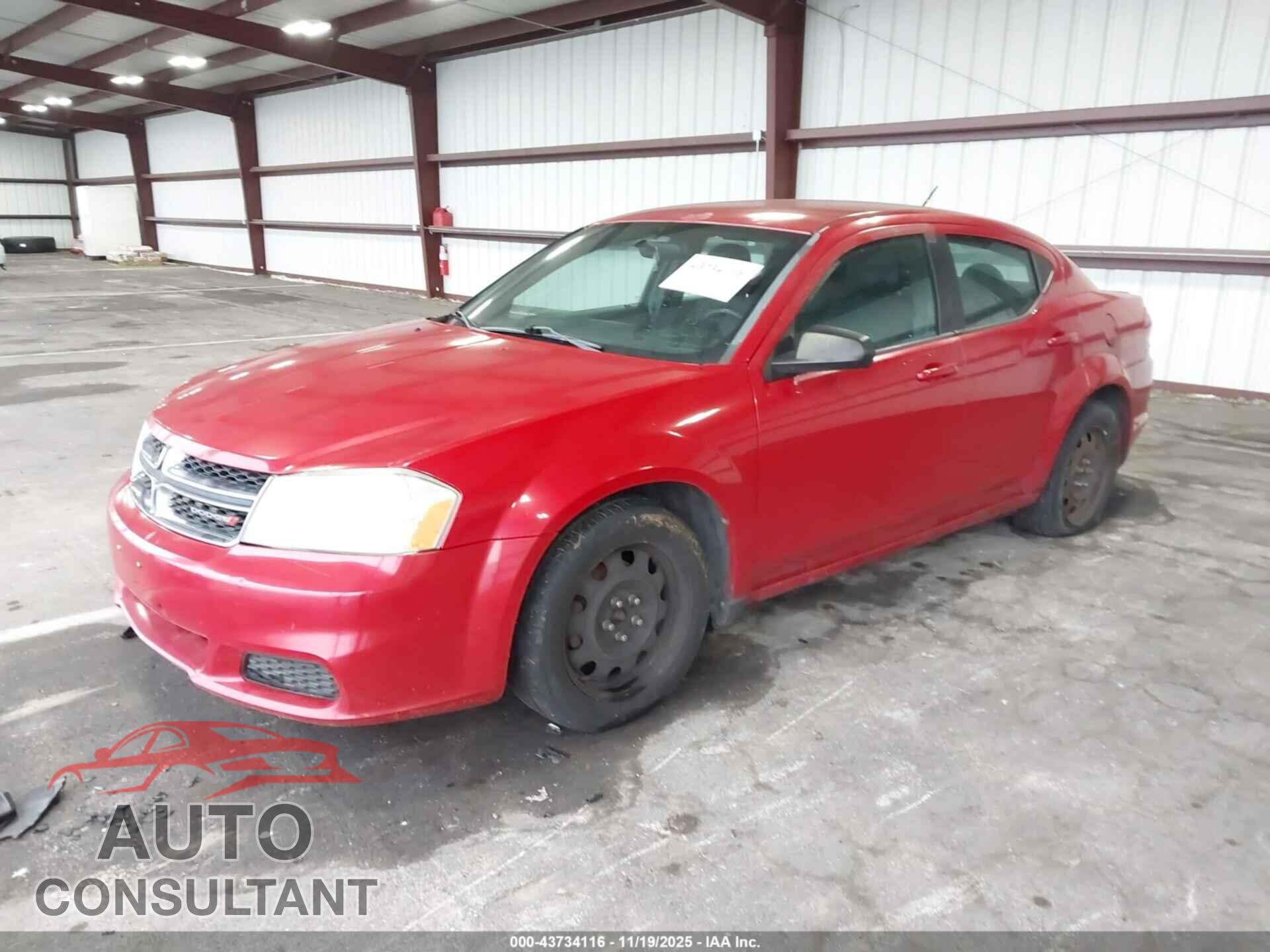 DODGE AVENGER 2013 - 1C3CDZAG1DN747900