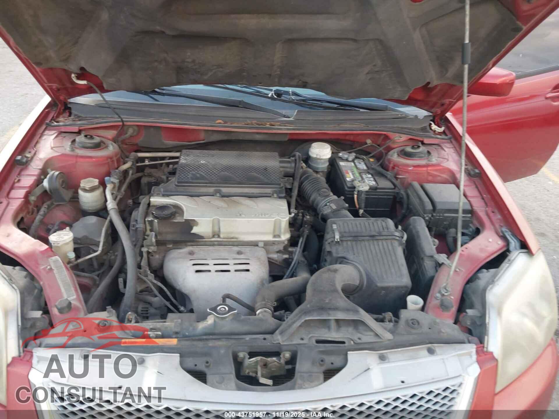 MITSUBISHI GALANT 2012 - 4A32B2FF6CE016539
