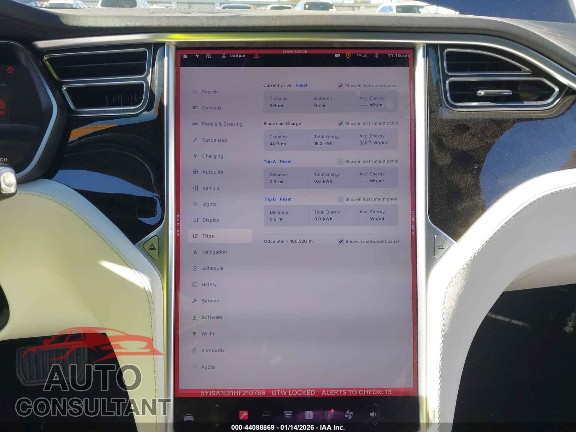 TESLA MODEL S 2017 - 5YJSA1E21HF210786