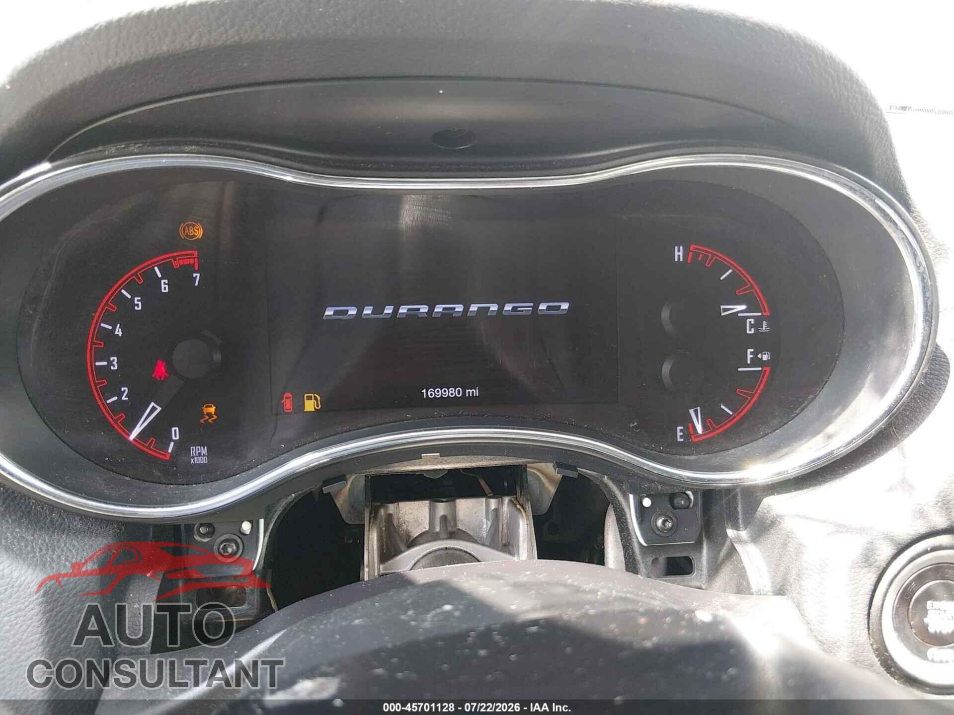 DODGE DURANGO 2017 - 1C4RDJAG9HC780846