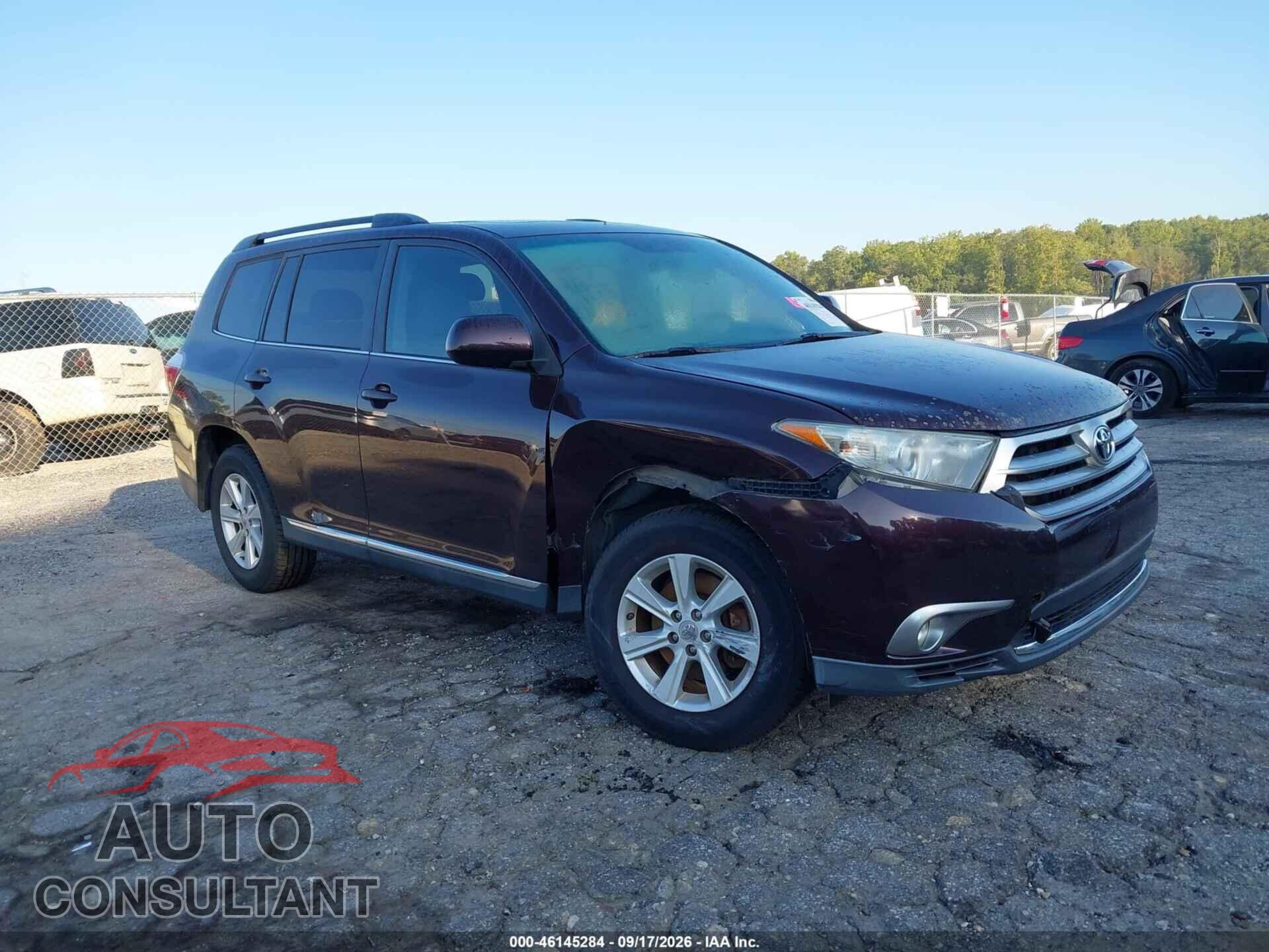 TOYOTA HIGHLANDER 2011 - 5TDZK3EH3BS037481