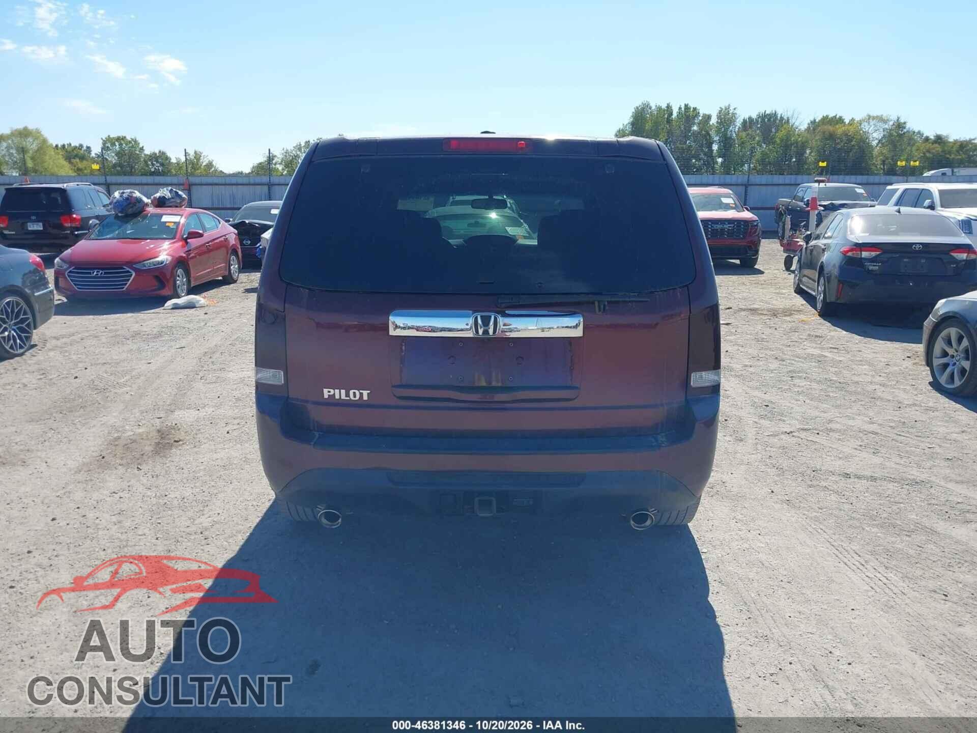 HONDA PILOT 2013 - 5FNYF3H52DB010572