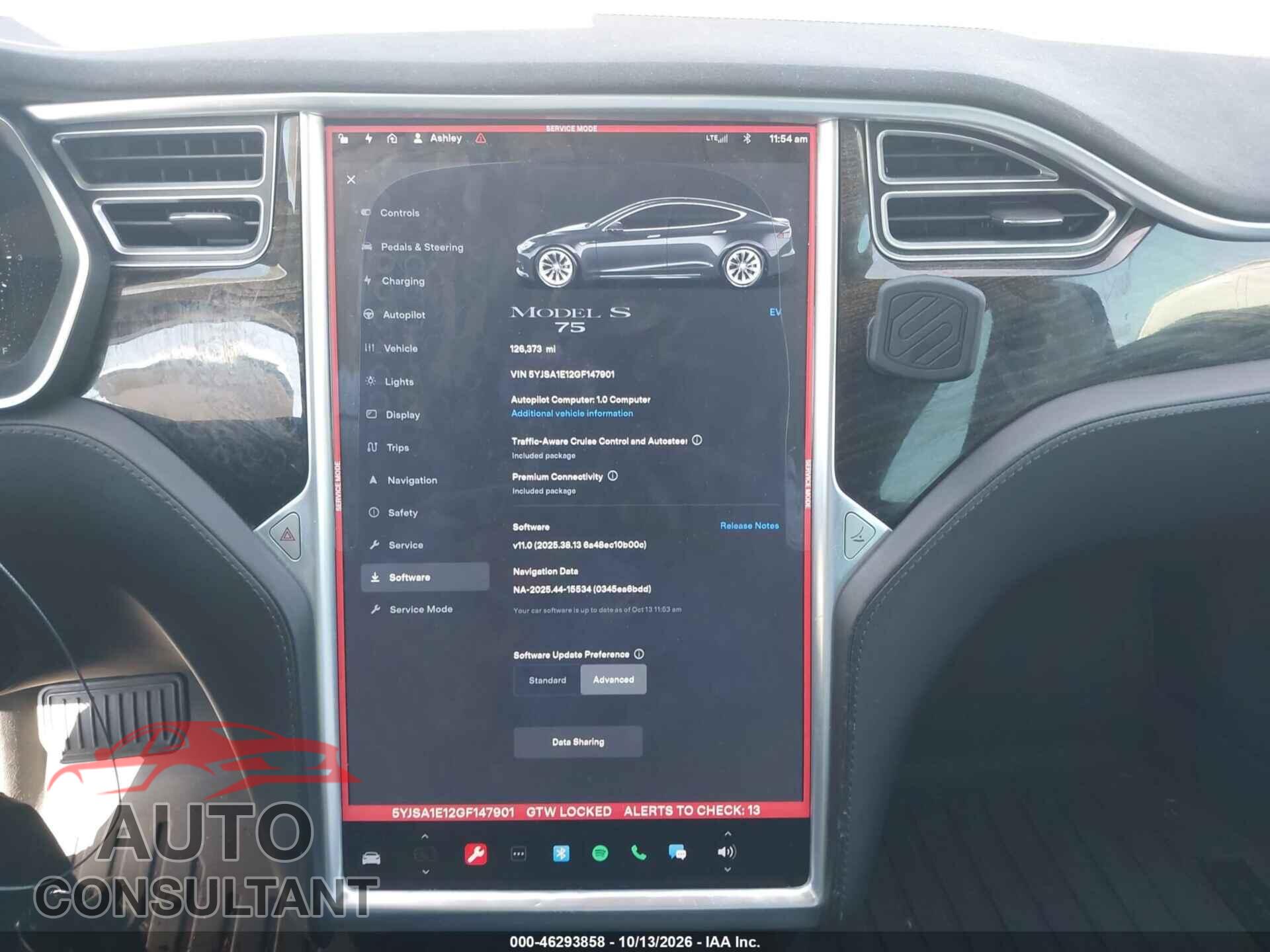 TESLA MODEL S 2016 - 5YJSA1E12GF147901