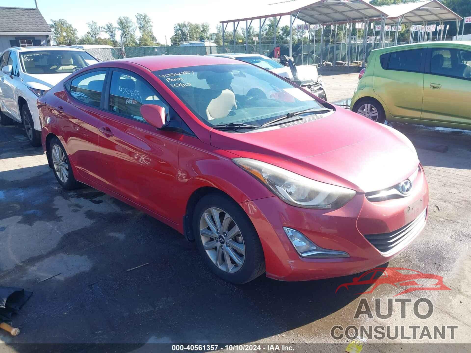 HYUNDAI ELANTRA 2014 - KMHDH4AE7EU046514