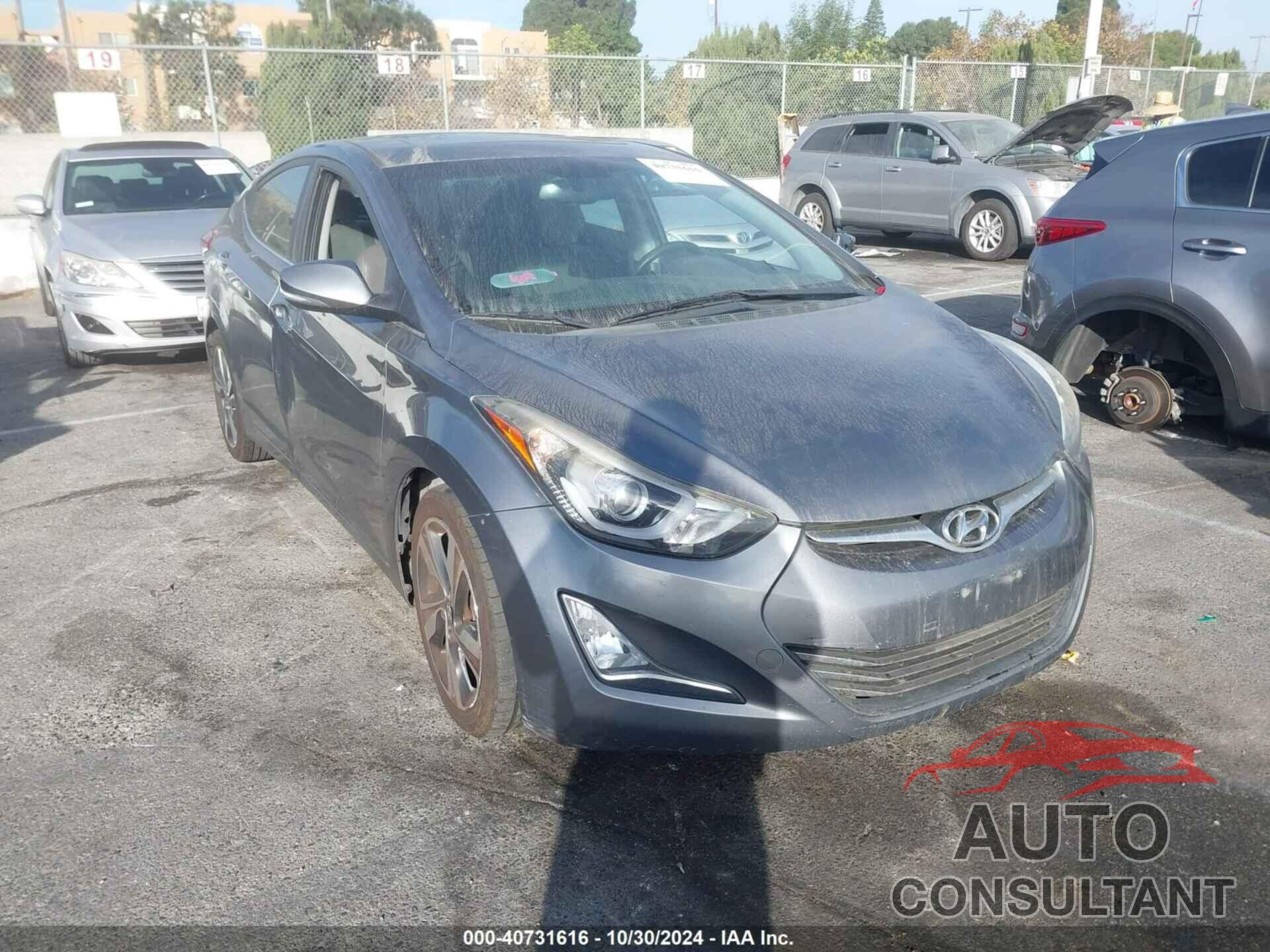 HYUNDAI ELANTRA 2016 - KMHDH4AE6GU594958