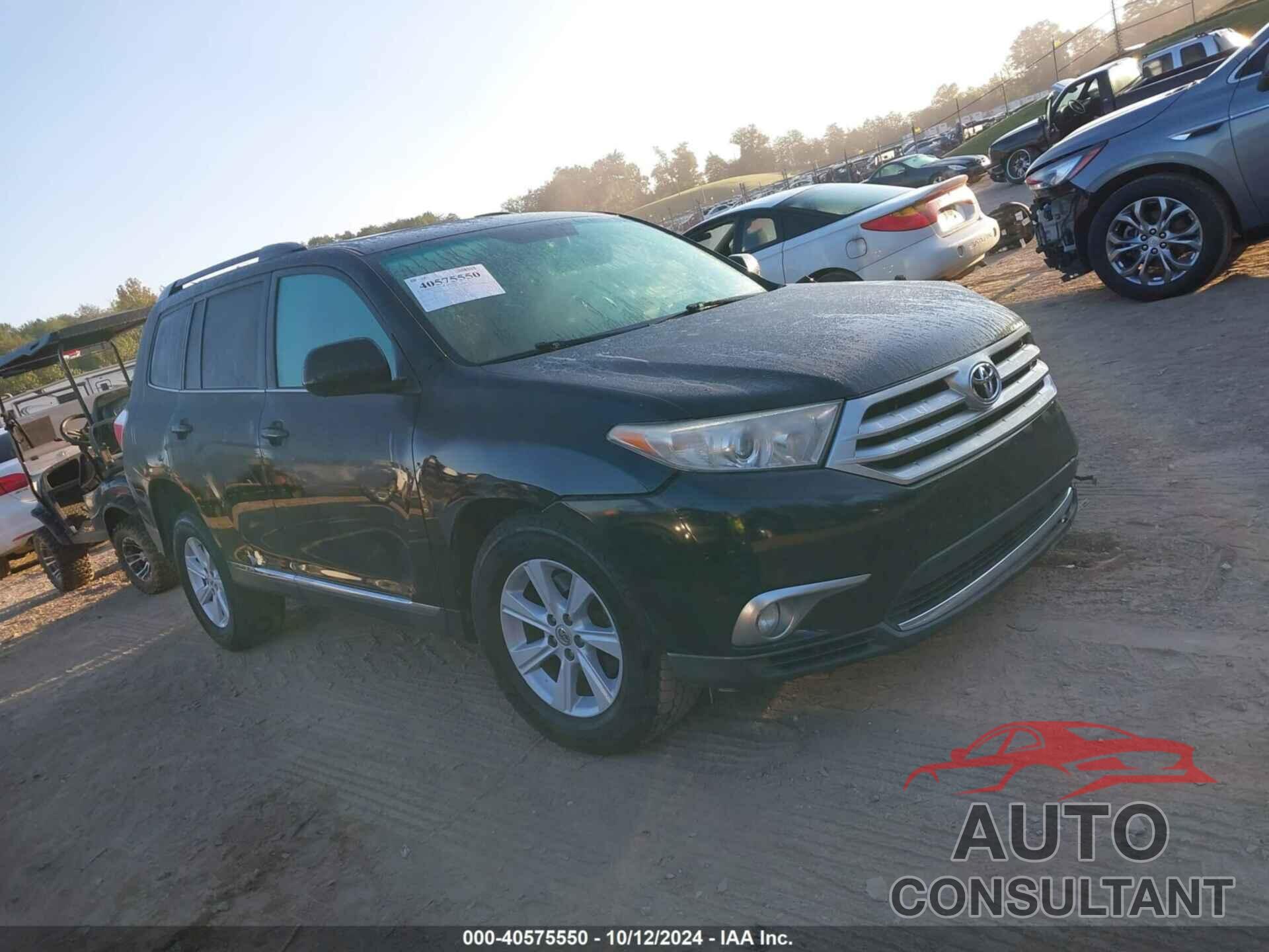 TOYOTA HIGHLANDER 2012 - 5TDZK3EH8CS053564