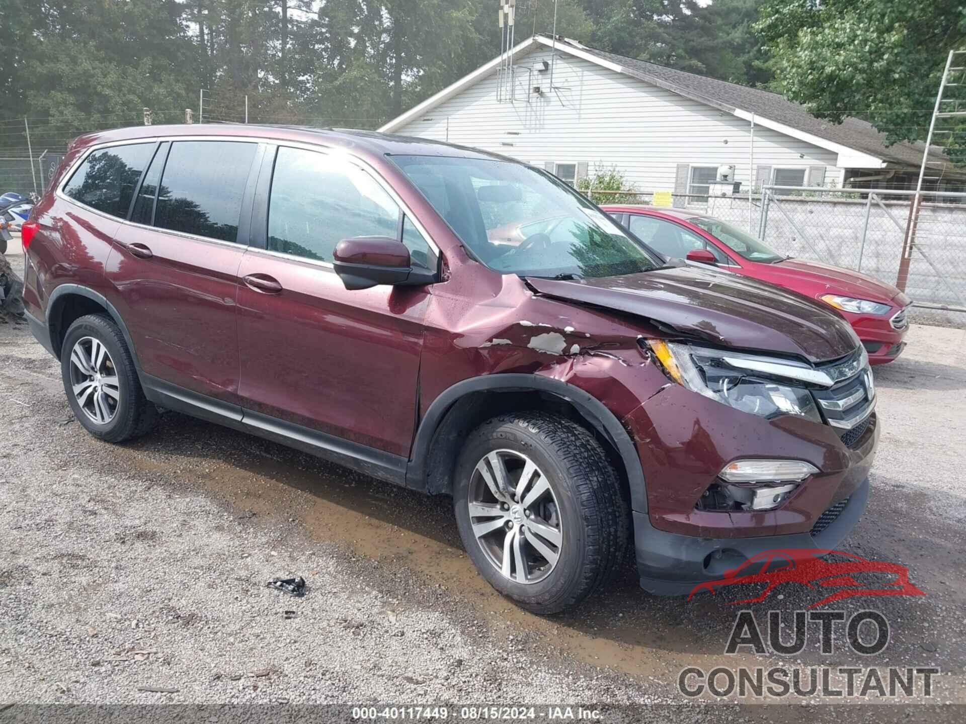 HONDA PILOT 2016 - 5FNYF6H57GB109359