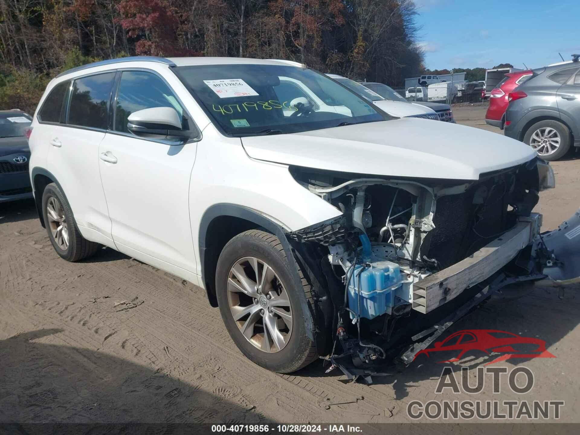 TOYOTA HIGHLANDER 2014 - 5TDJKRFH6ES055041
