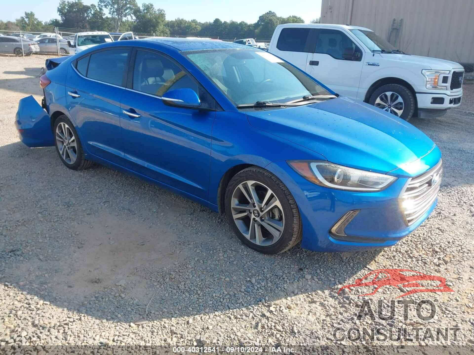 HYUNDAI ELANTRA 2017 - 5NPD84LF9HH198884