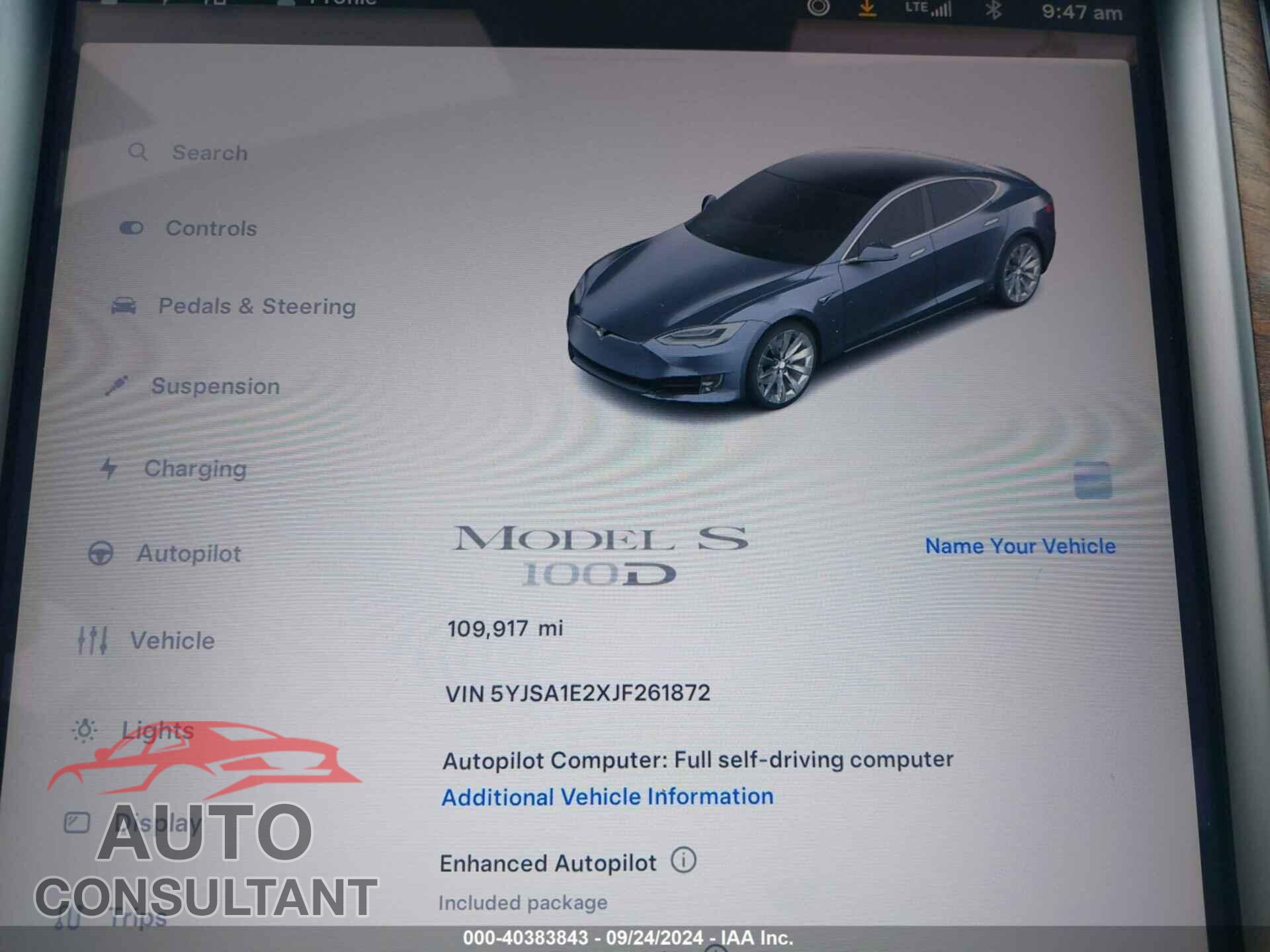 TESLA MODEL S 2018 - 5YJSA1E2XJF261872