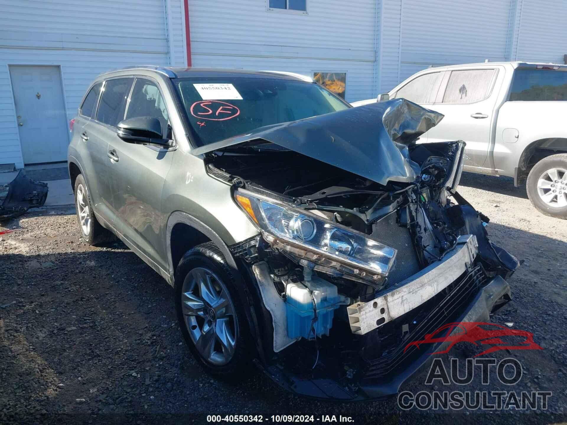 TOYOTA HIGHLANDER 2019 - 5TDYZRFH7KS290800