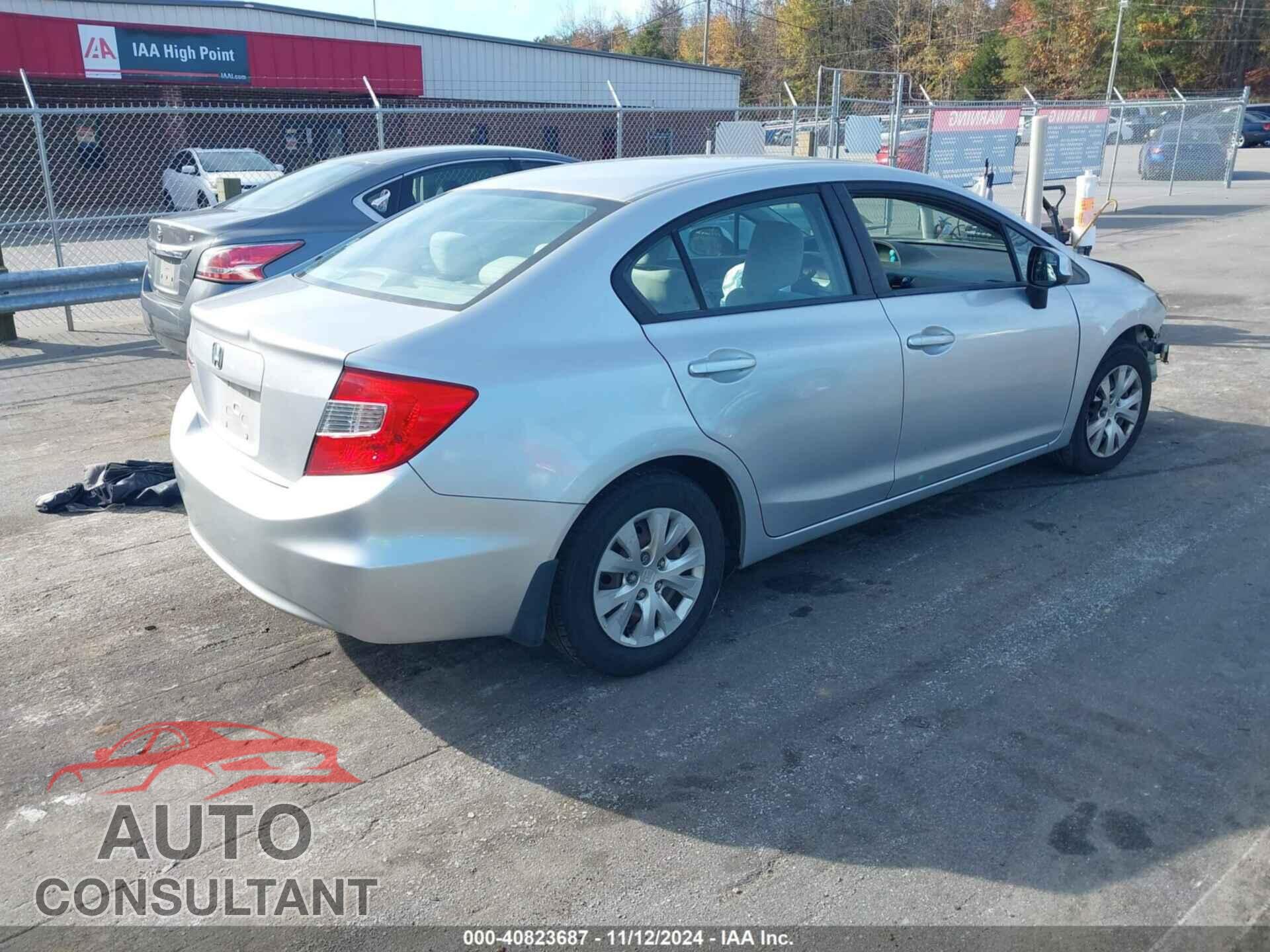 HONDA CIVIC 2012 - 19XFB2F54CE043447