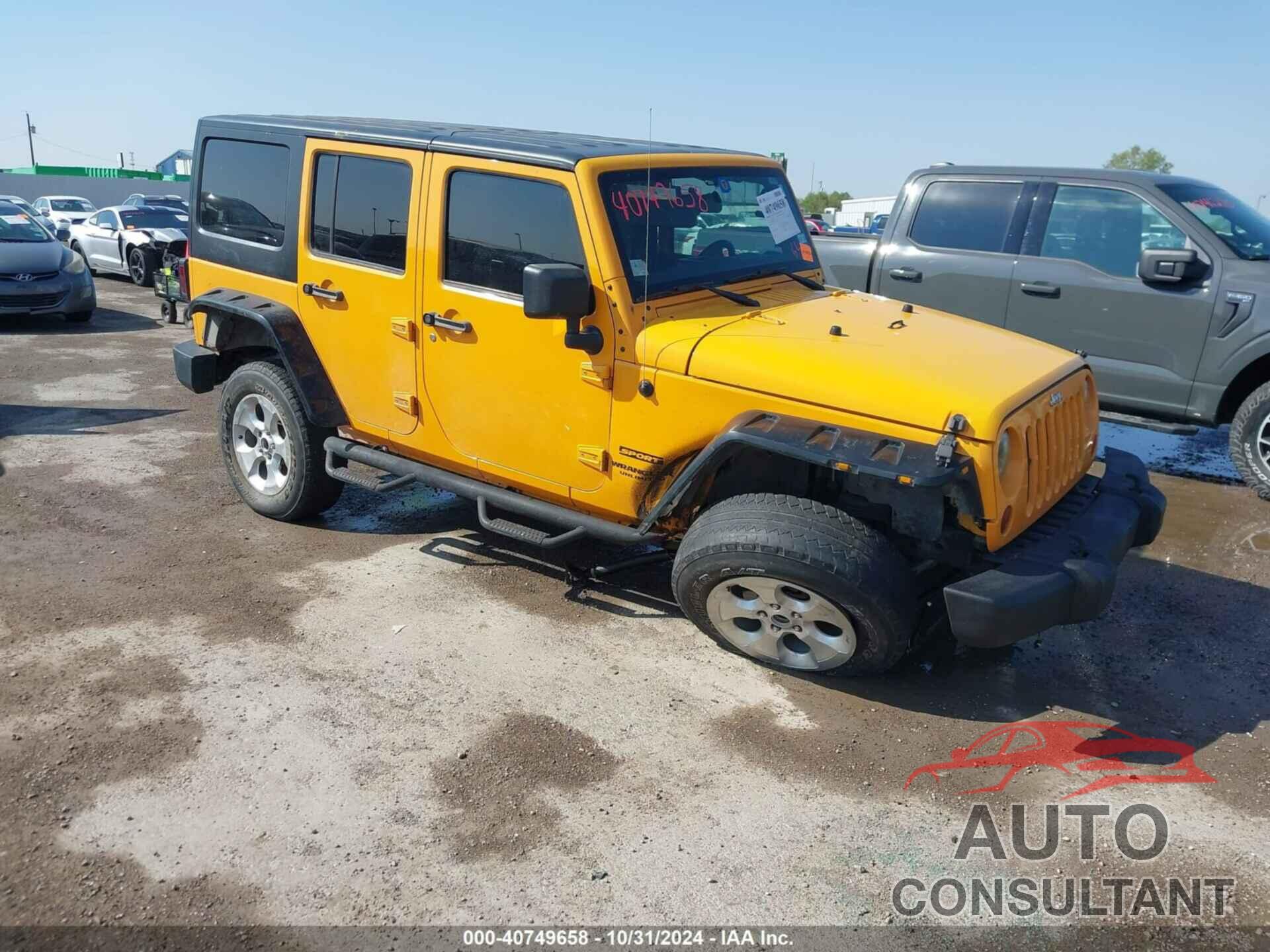 JEEP WRANGLER UNLIMITED 2012 - 1C4HJWDG3CL244321